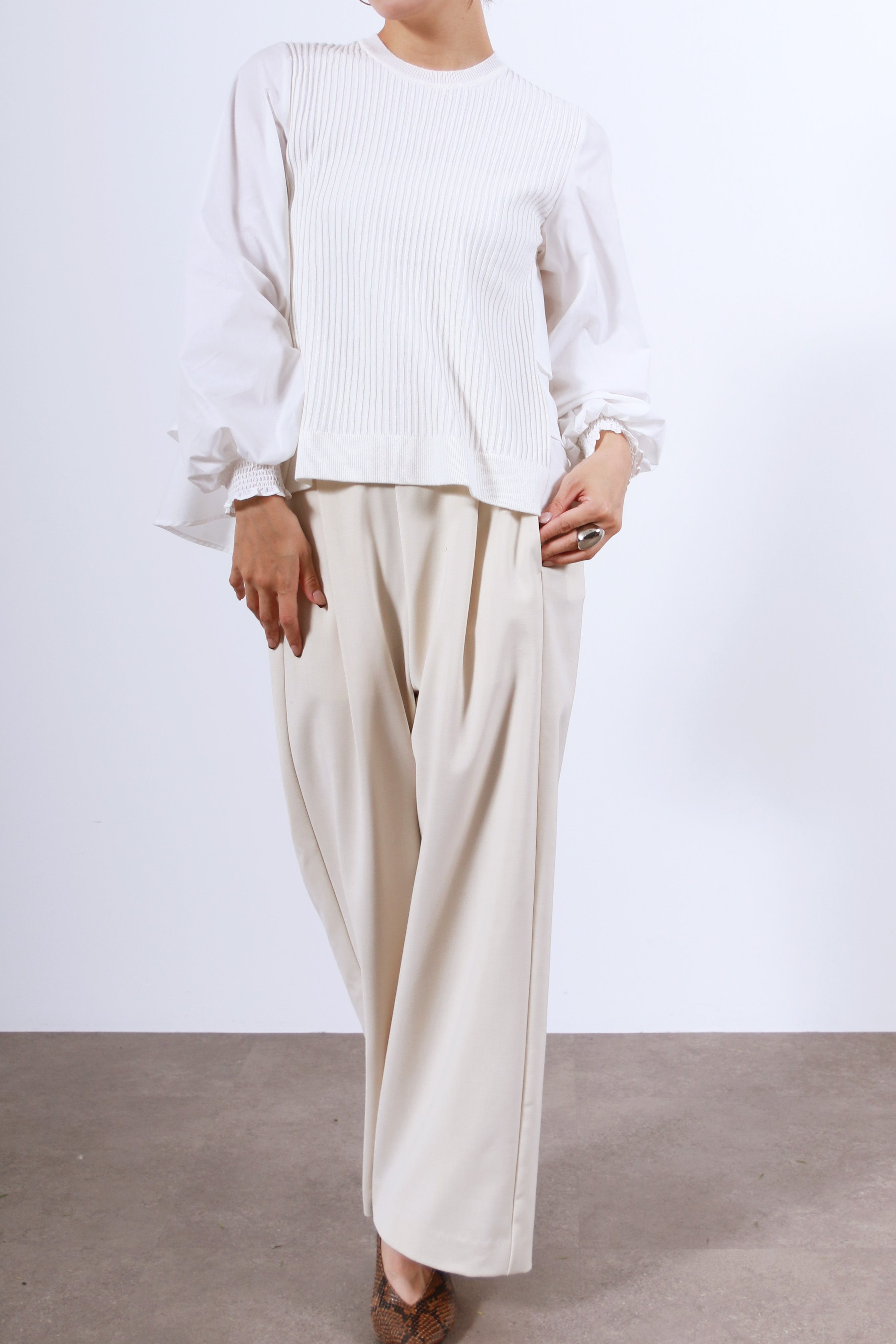 バックティアードブラウス×ニットトップス(6262-458)