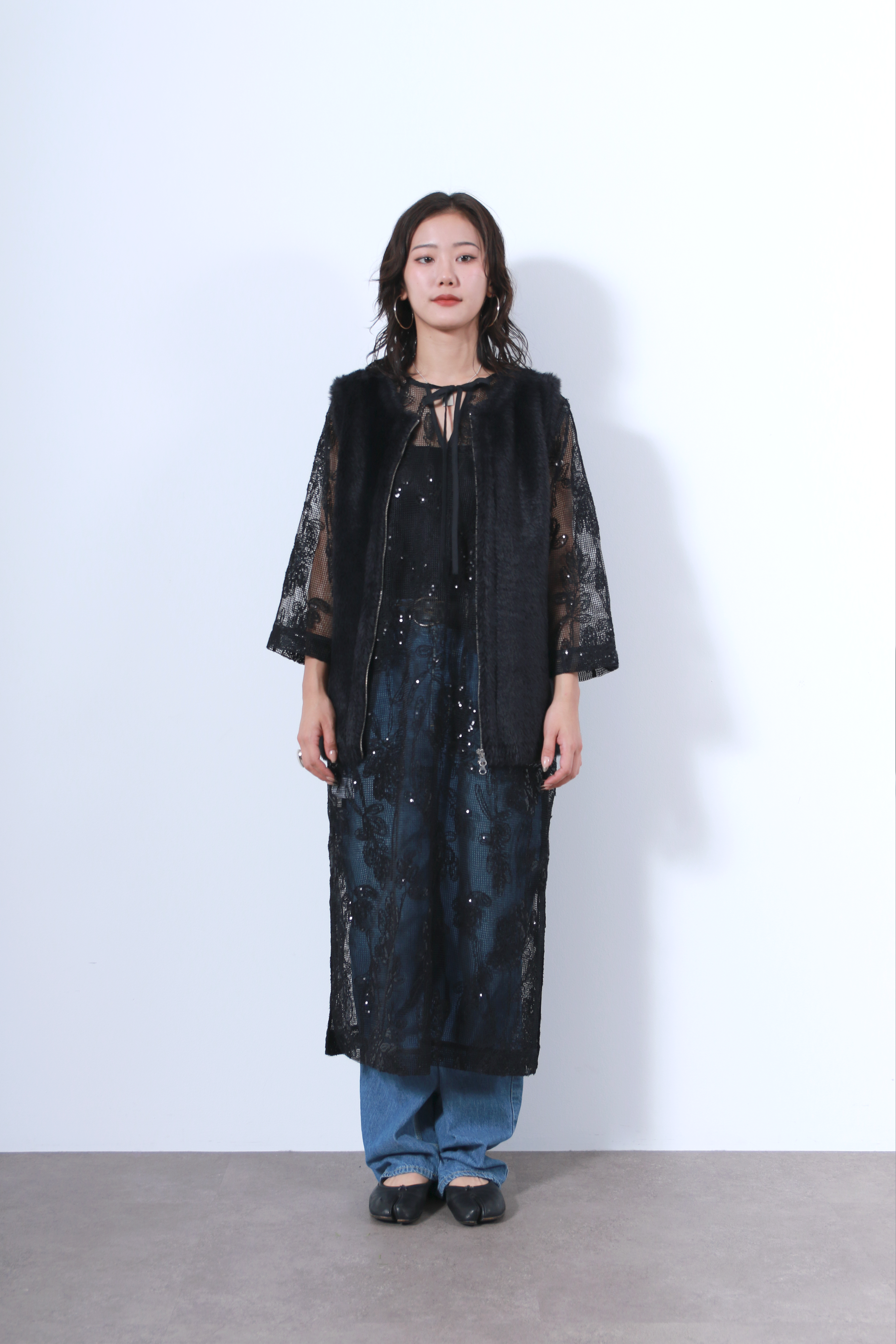 シャギーニットベスト(6263-528)