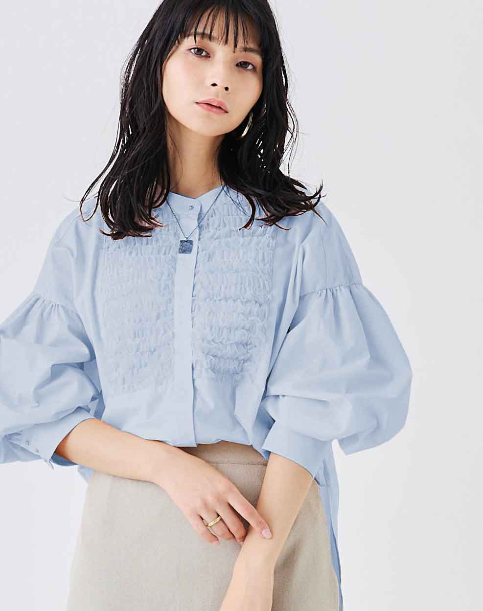 チュールフリルブラウス(6262ｰ457)