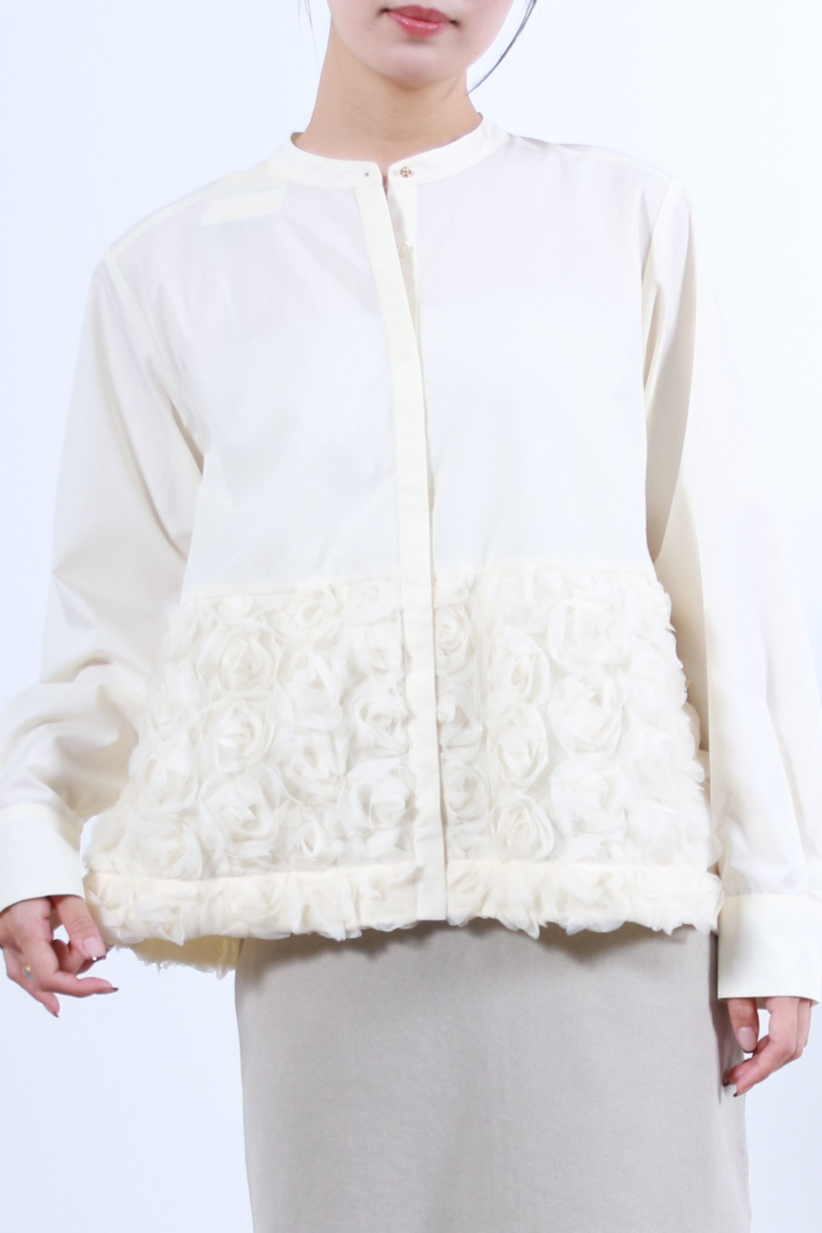 フラワーチュールパターンブラウス(6262-456)