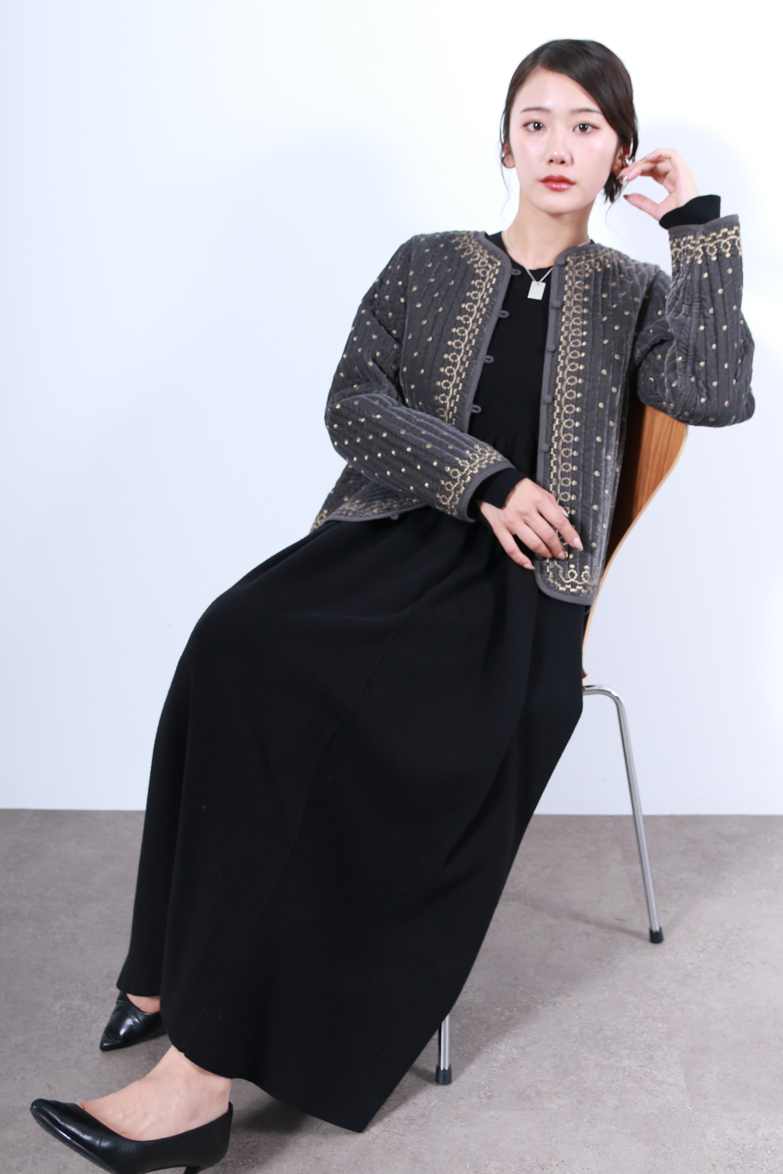 ヴィンテージ調オリジナル刺繍ジャケット(6261-354)