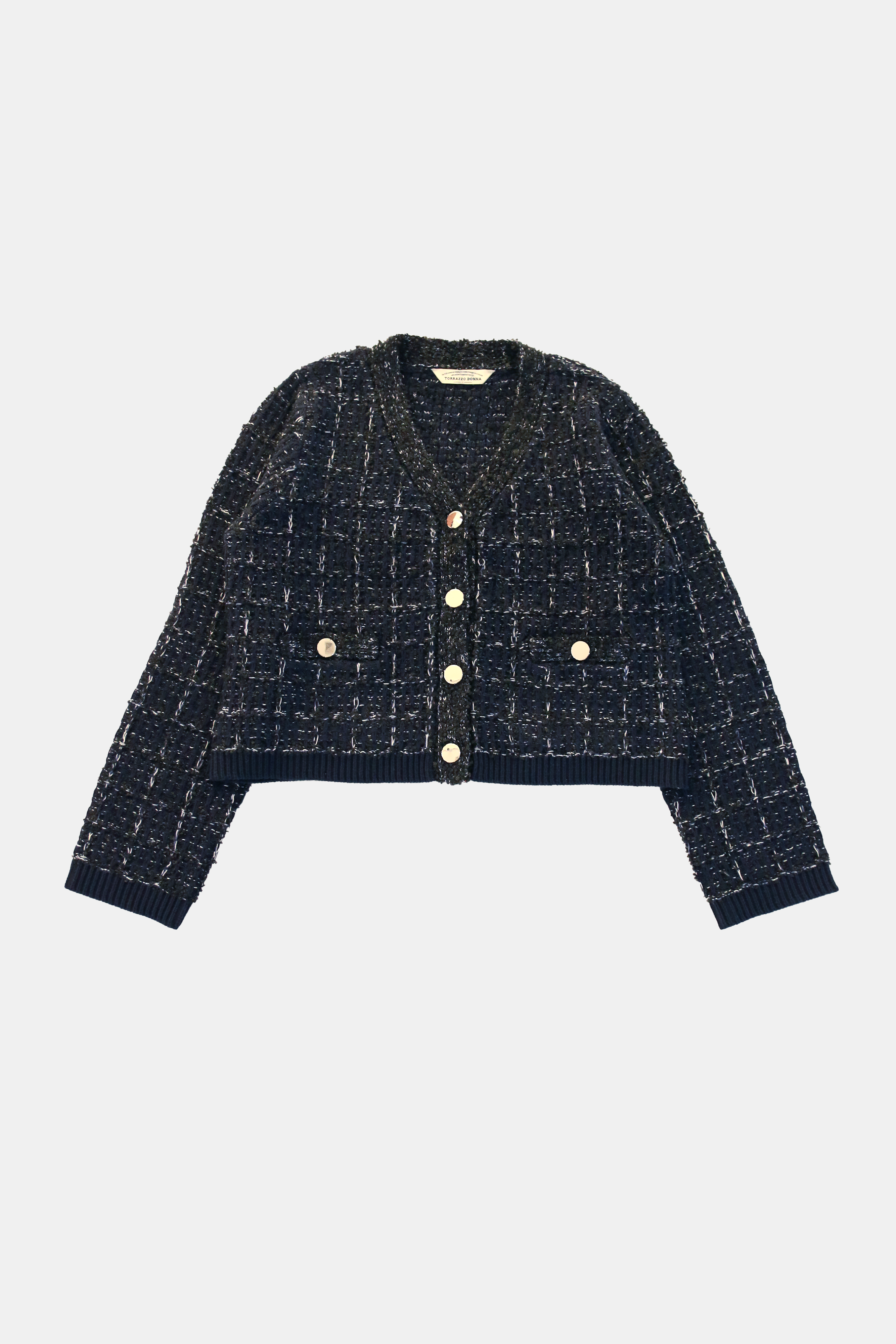 チェックパターンカーディガン(6262-453)