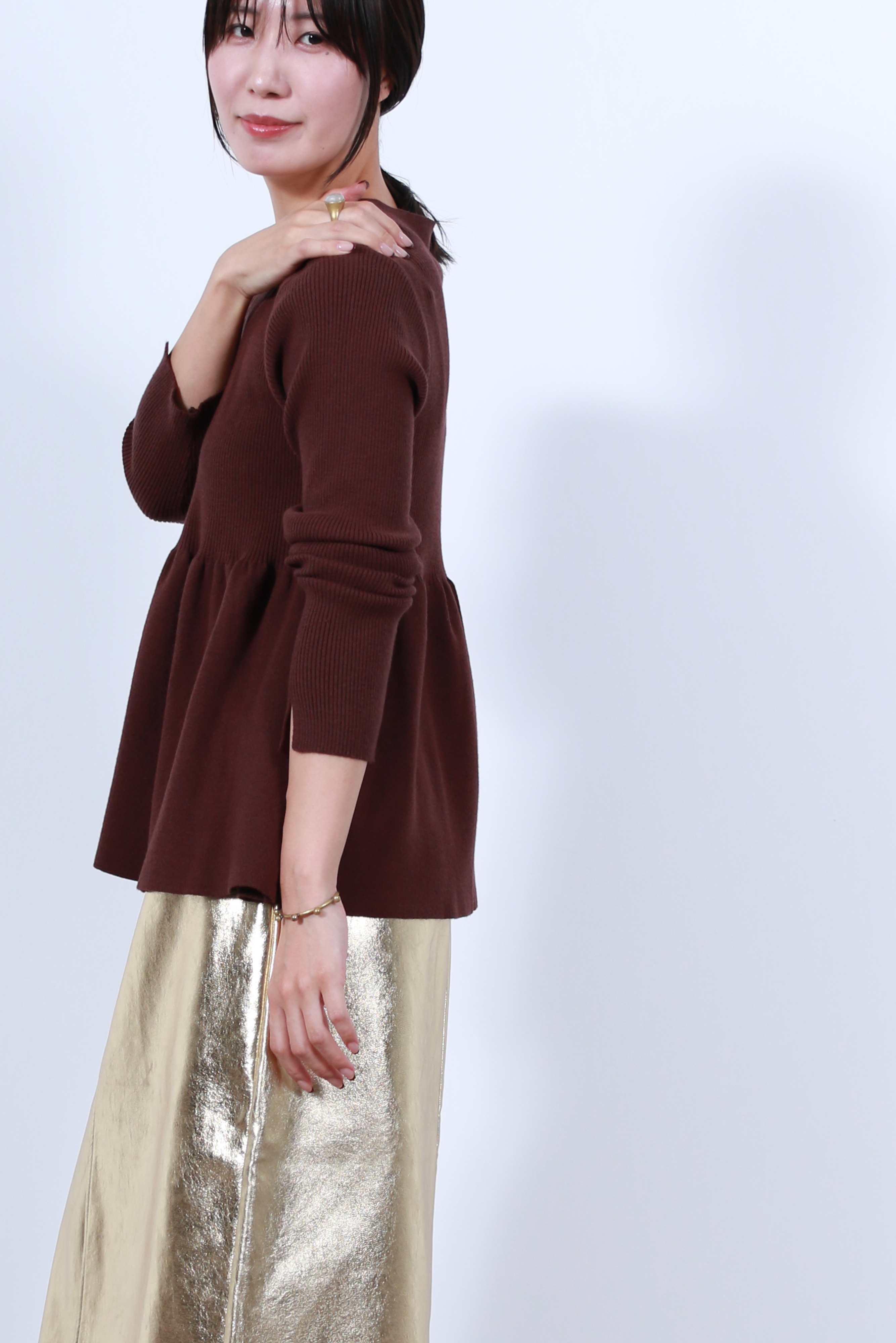 リブニットフレアカーディガン(6263-506)