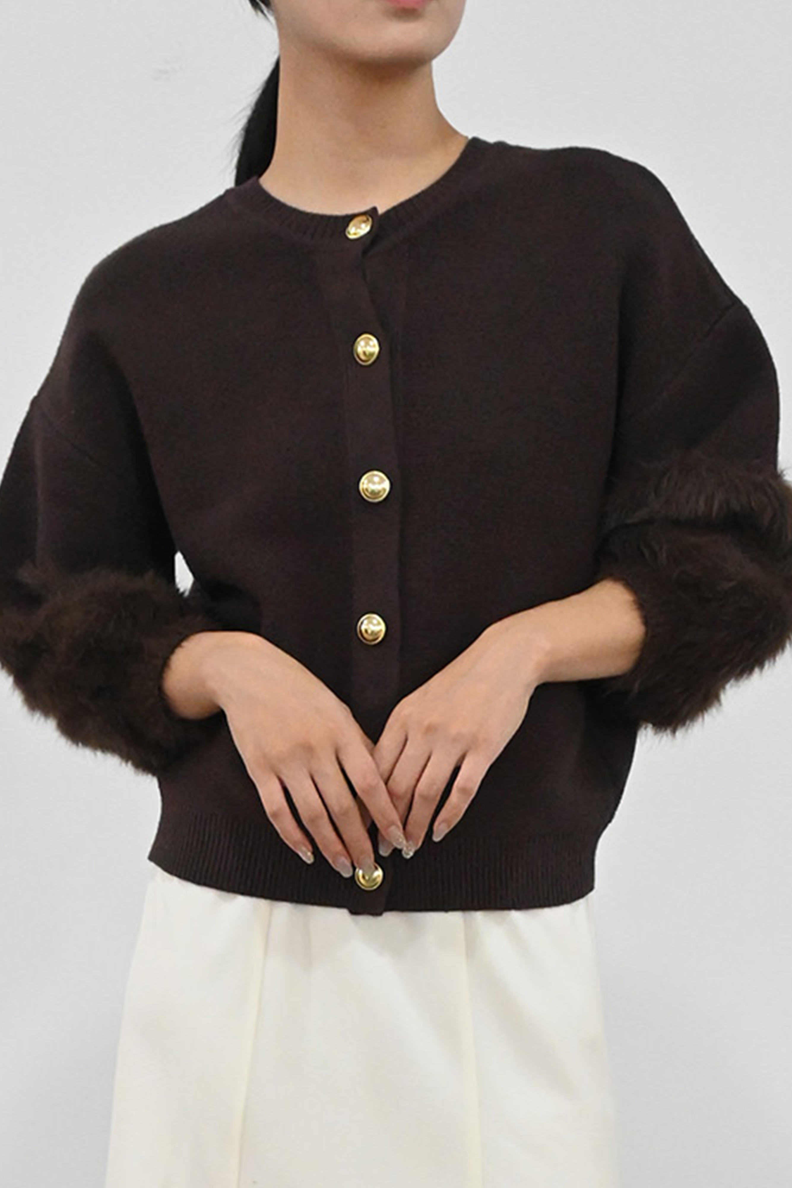 ファースリーブ２WAYカーディガン(6264-589)