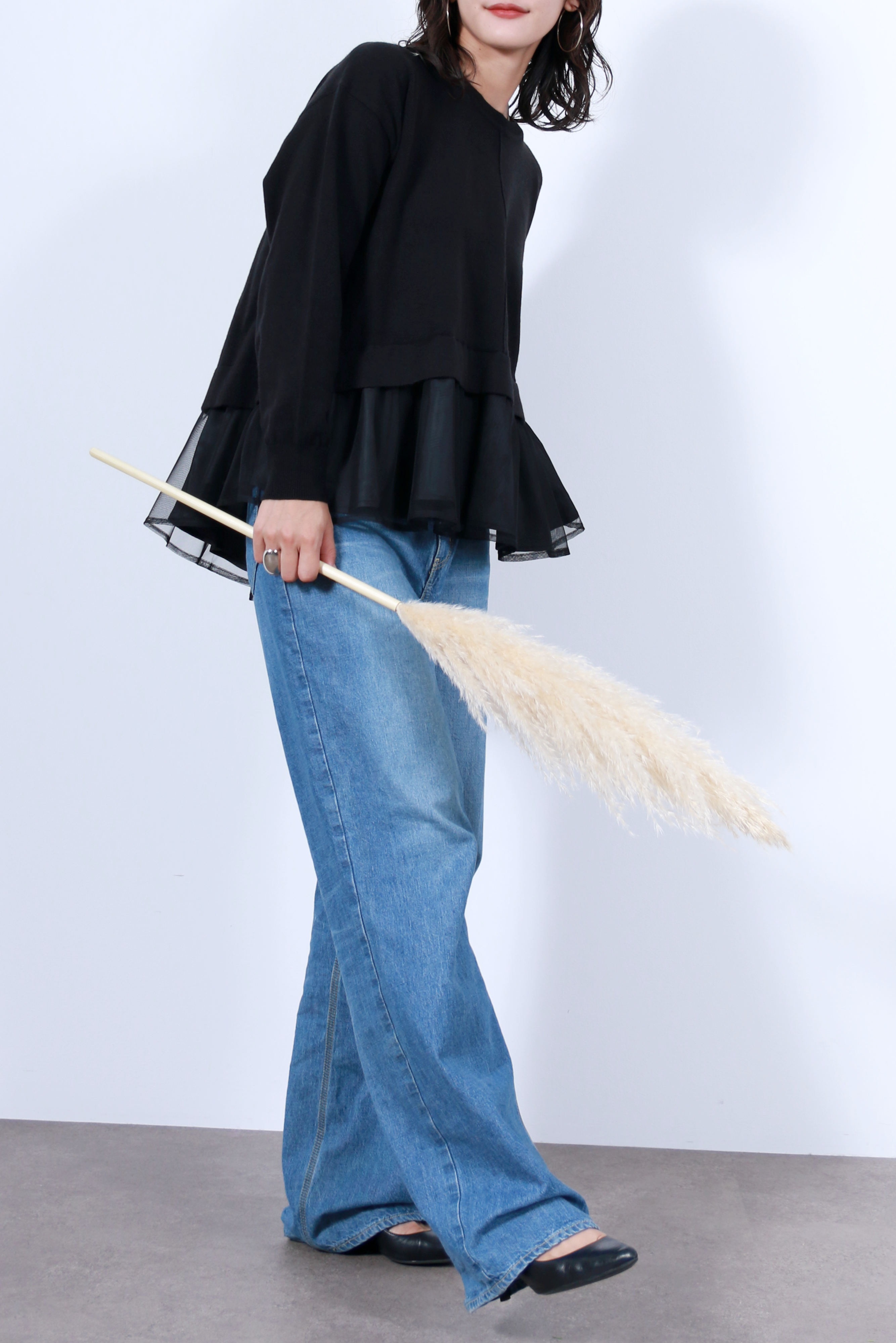 裾チュールニットトップス(6263-509)