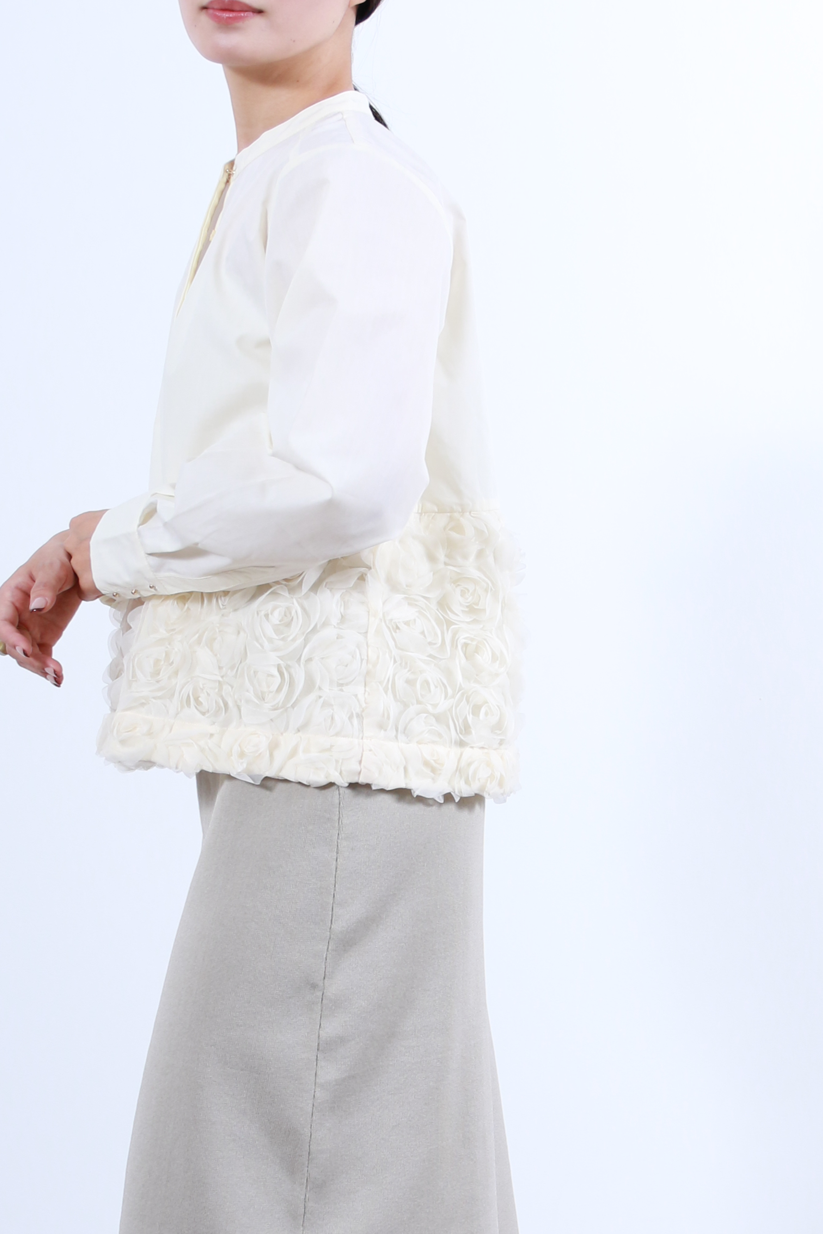 フラワーチュールパターンブラウス(6262-456)