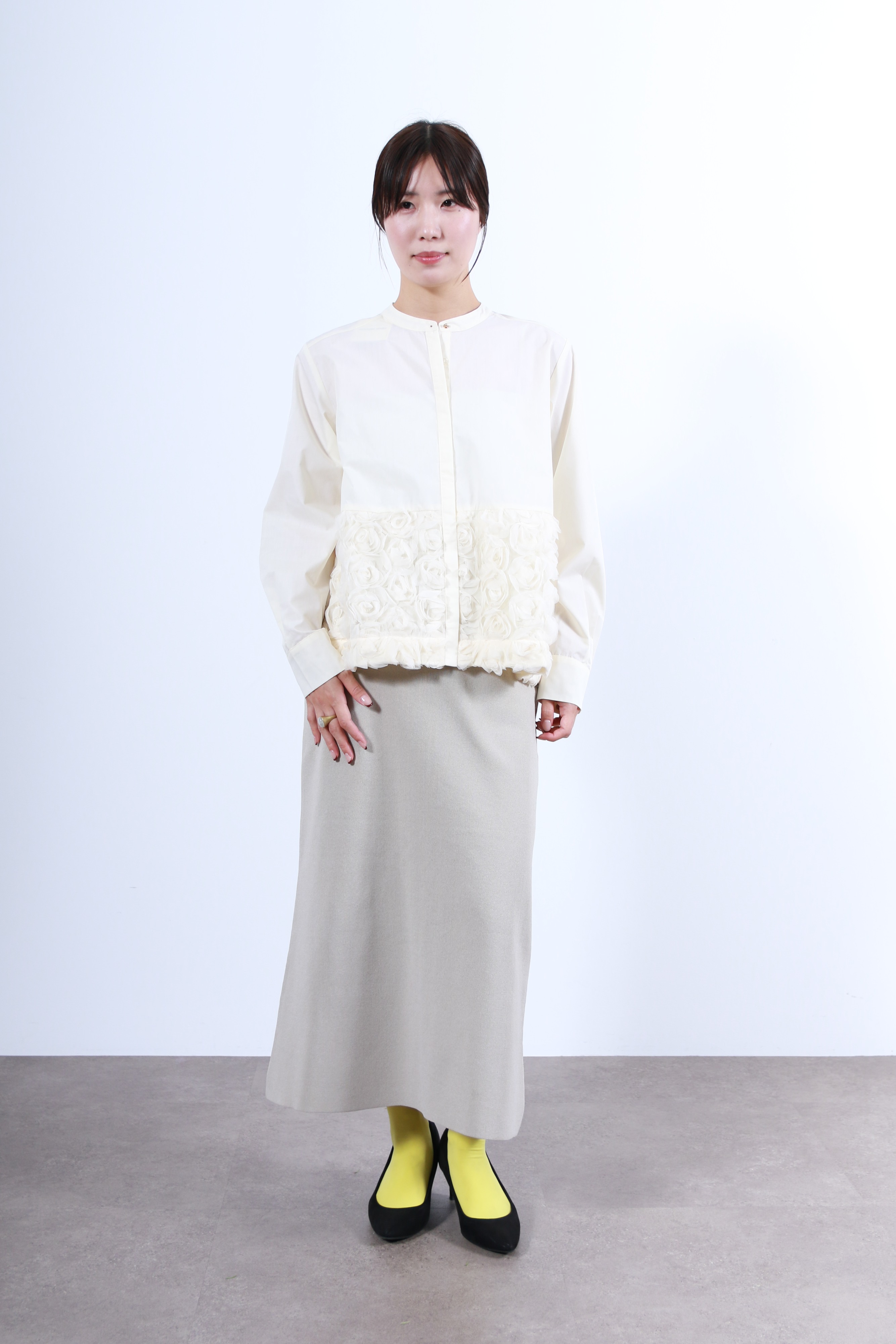 フラワーチュールパターンブラウス(6262-456)