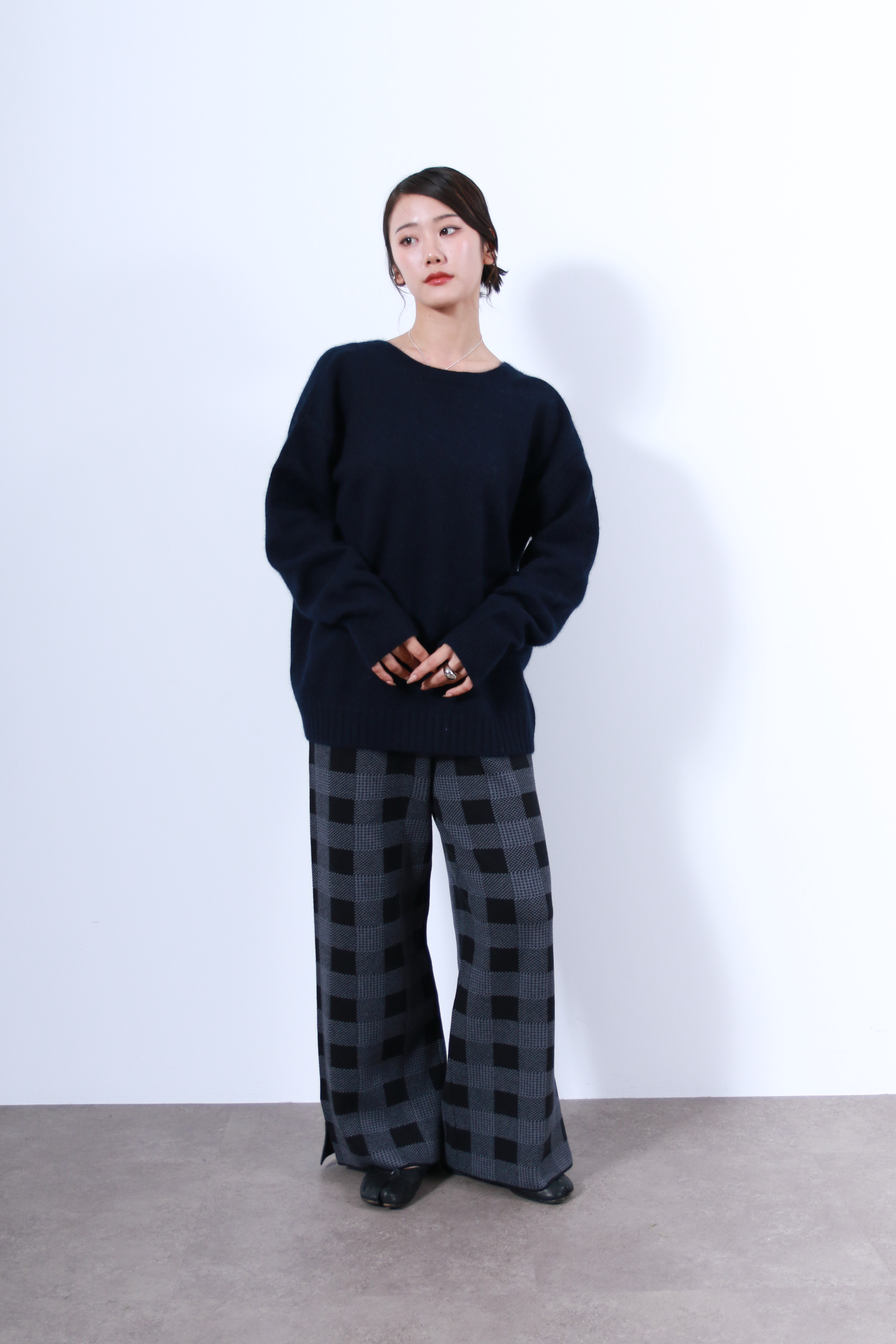 ラクーン混ベーシック2WAYネックトップス(6263-530)