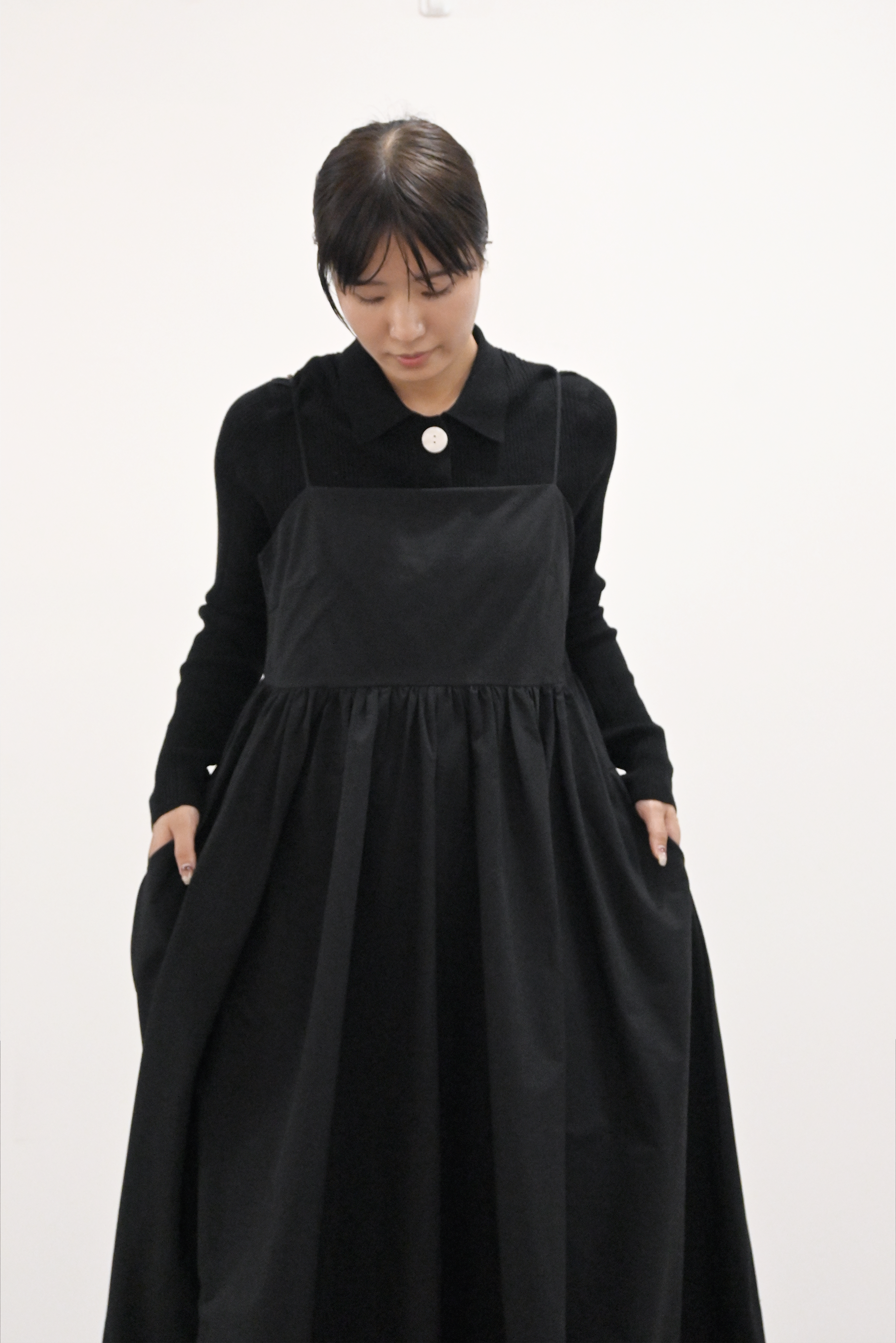 【Shikina×TORRAZZO】2WAYニット×ボリュームドレス(6265-302) 19.BLACK