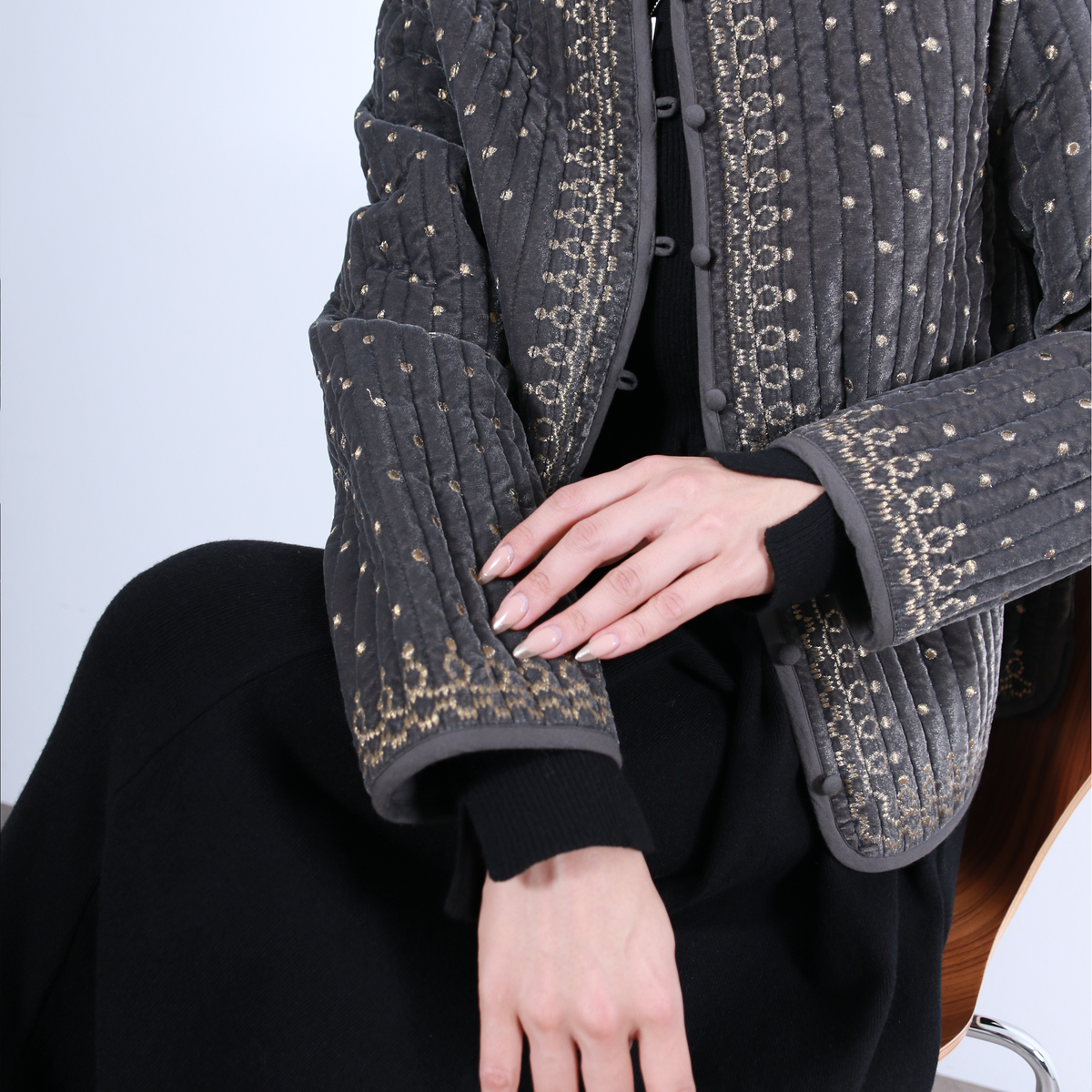 ヴィンテージ調オリジナル刺繍ジャケット(6261-354)