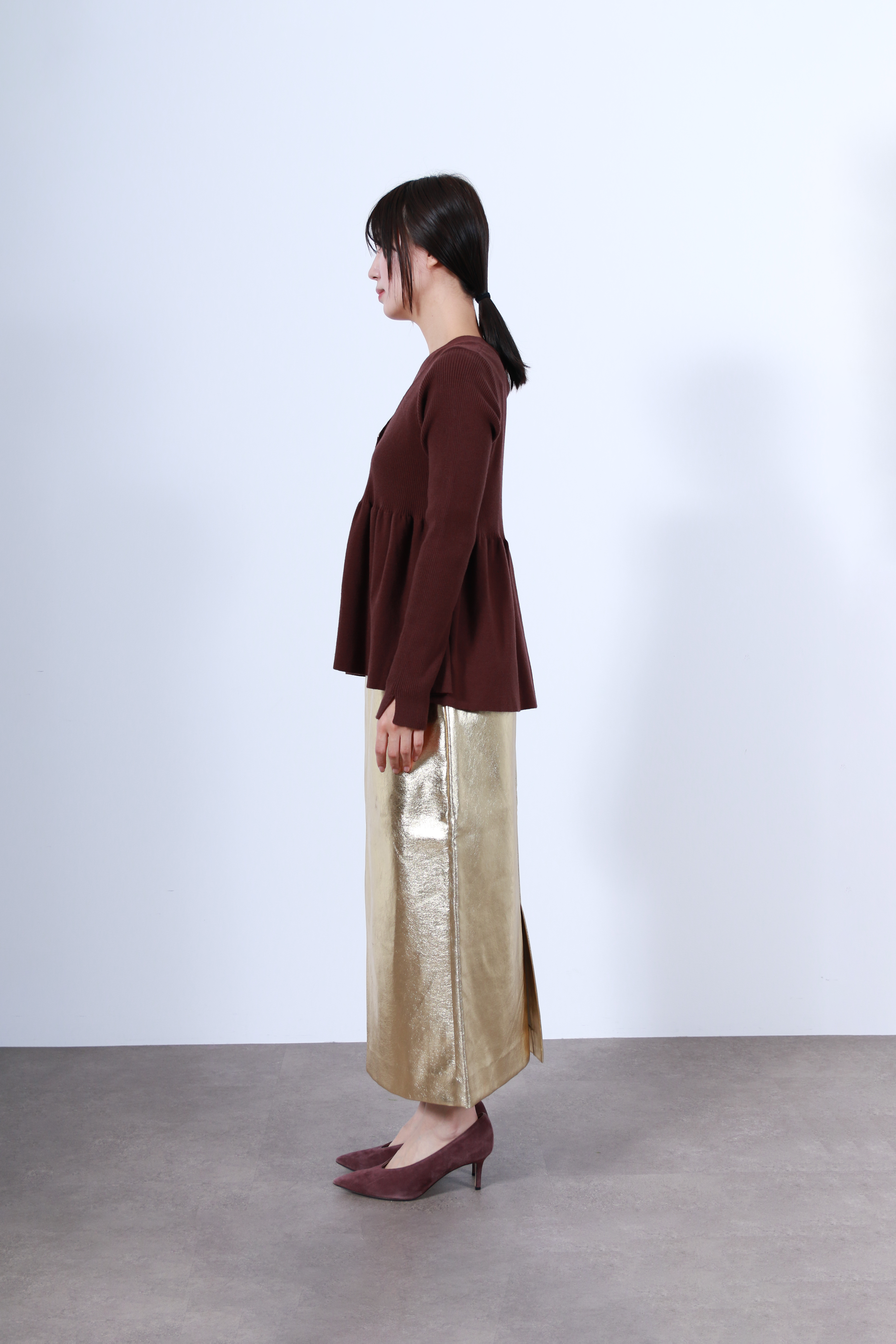 リブニットフレアカーディガン(6263-506)