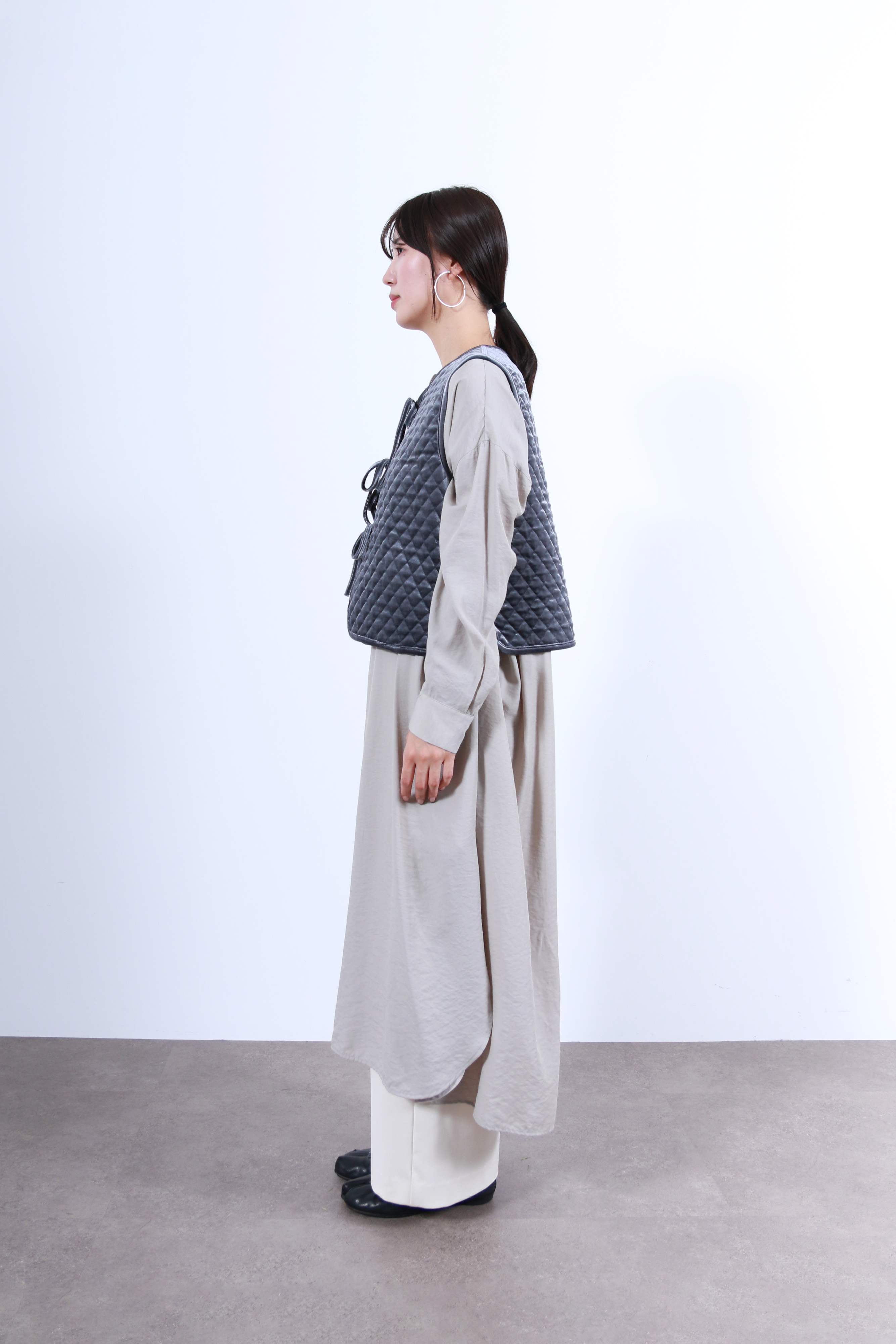 2WAYキルティングベロアベスト(6263-502)