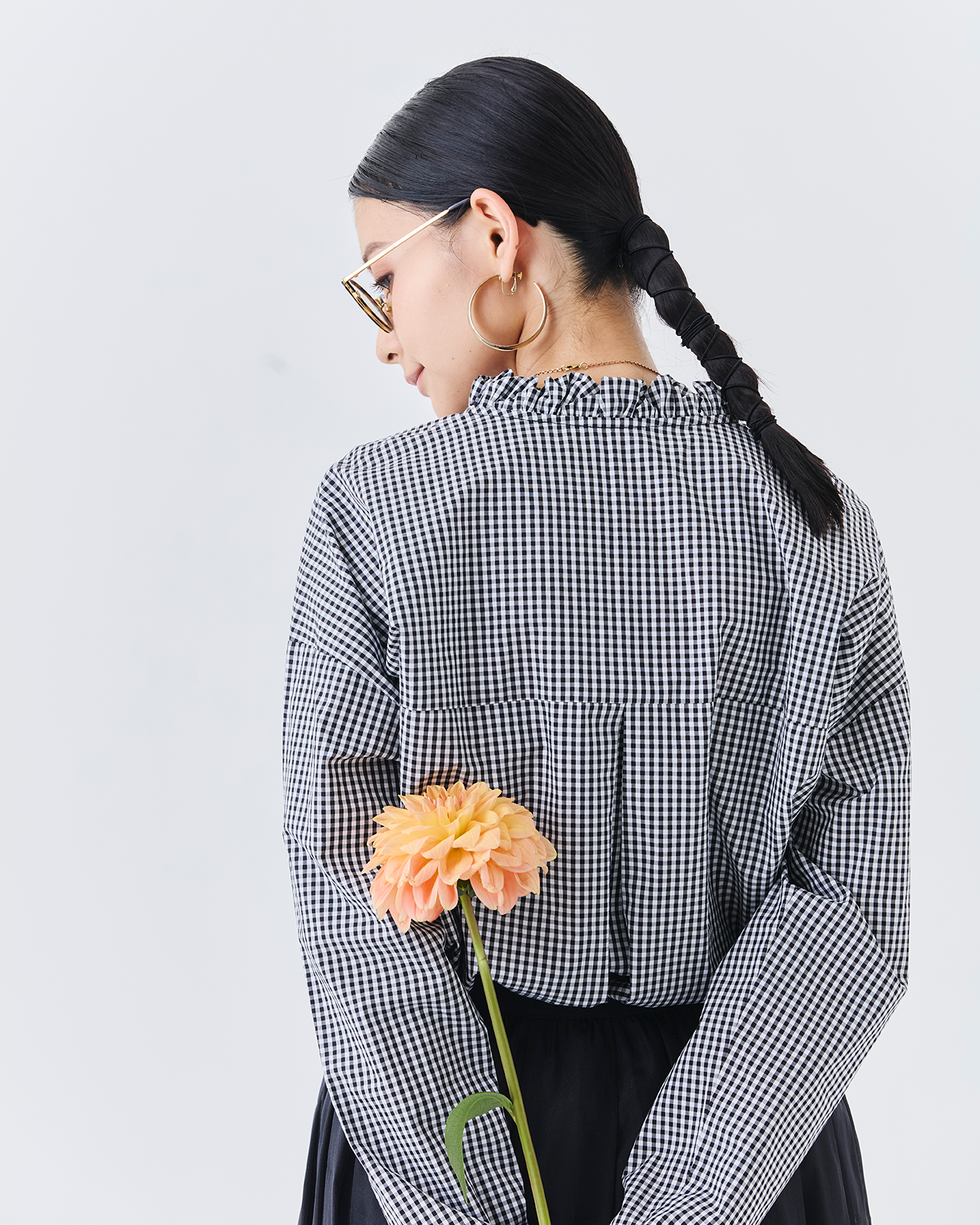 フリルカラーデザインシャツ(6263-498)