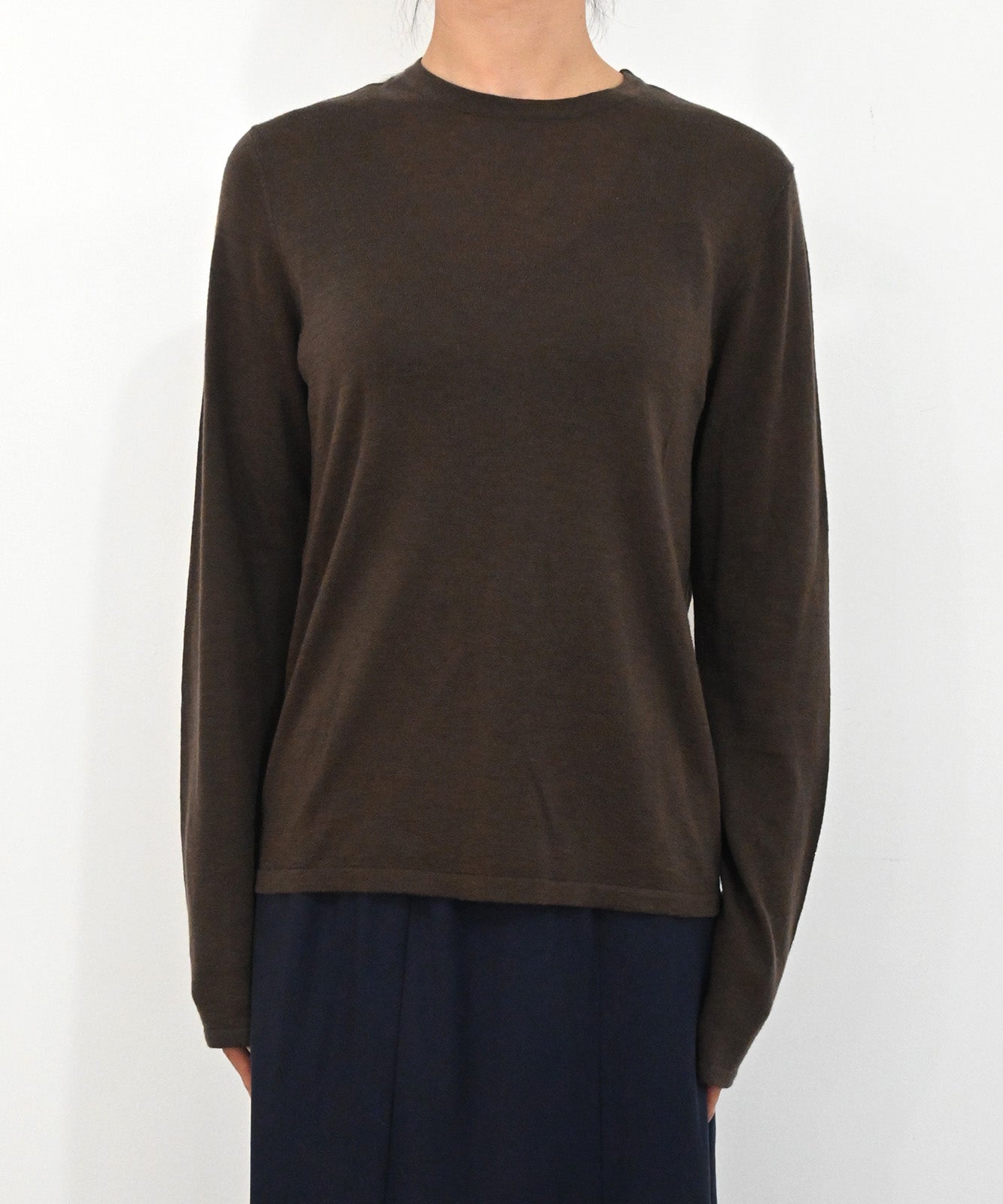 ウール混ベーシックニットトップス(6263-523)