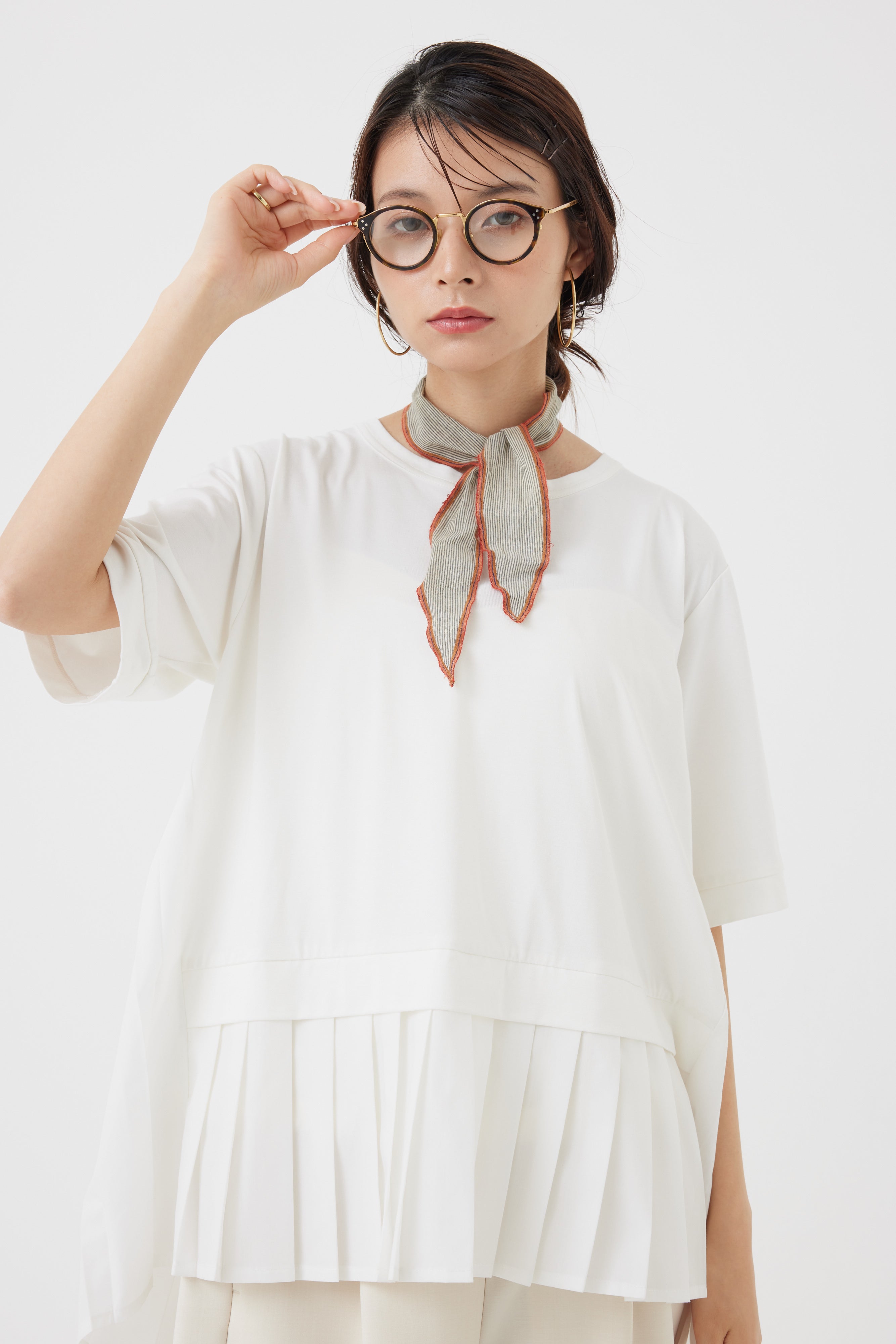 プリーツハイブリットTシャツ(6251-330)