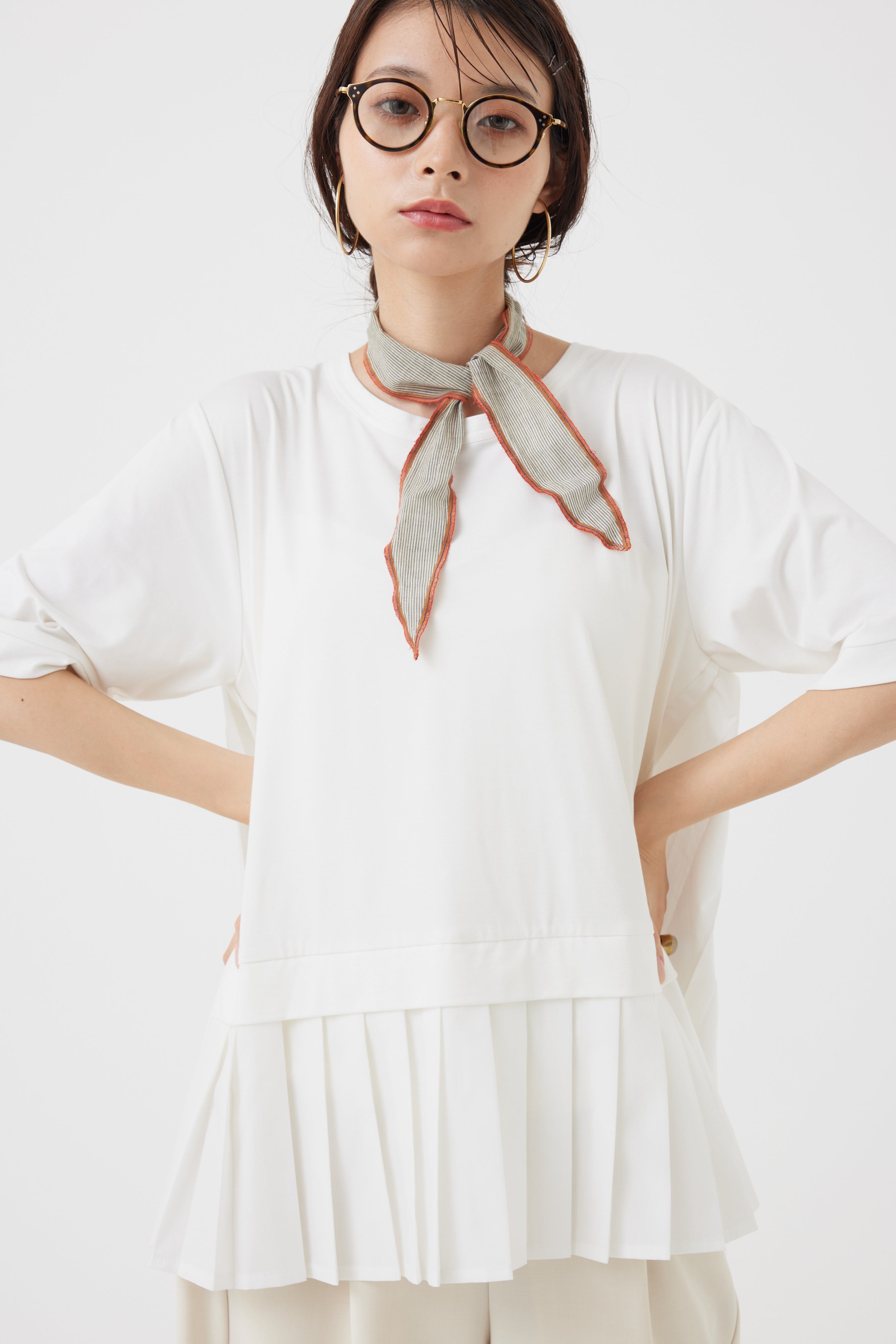 プリーツハイブリットTシャツ(6251-330)
