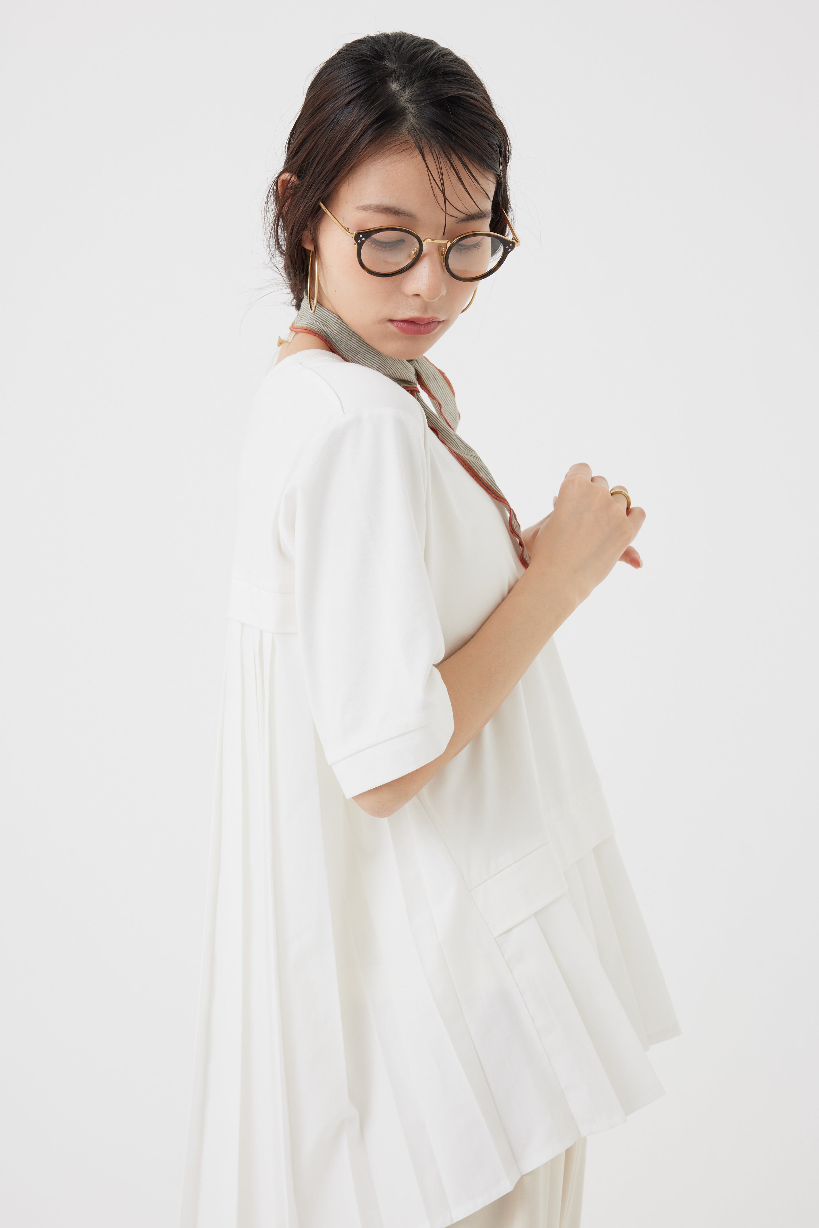 プリーツハイブリットTシャツ(6251-330)