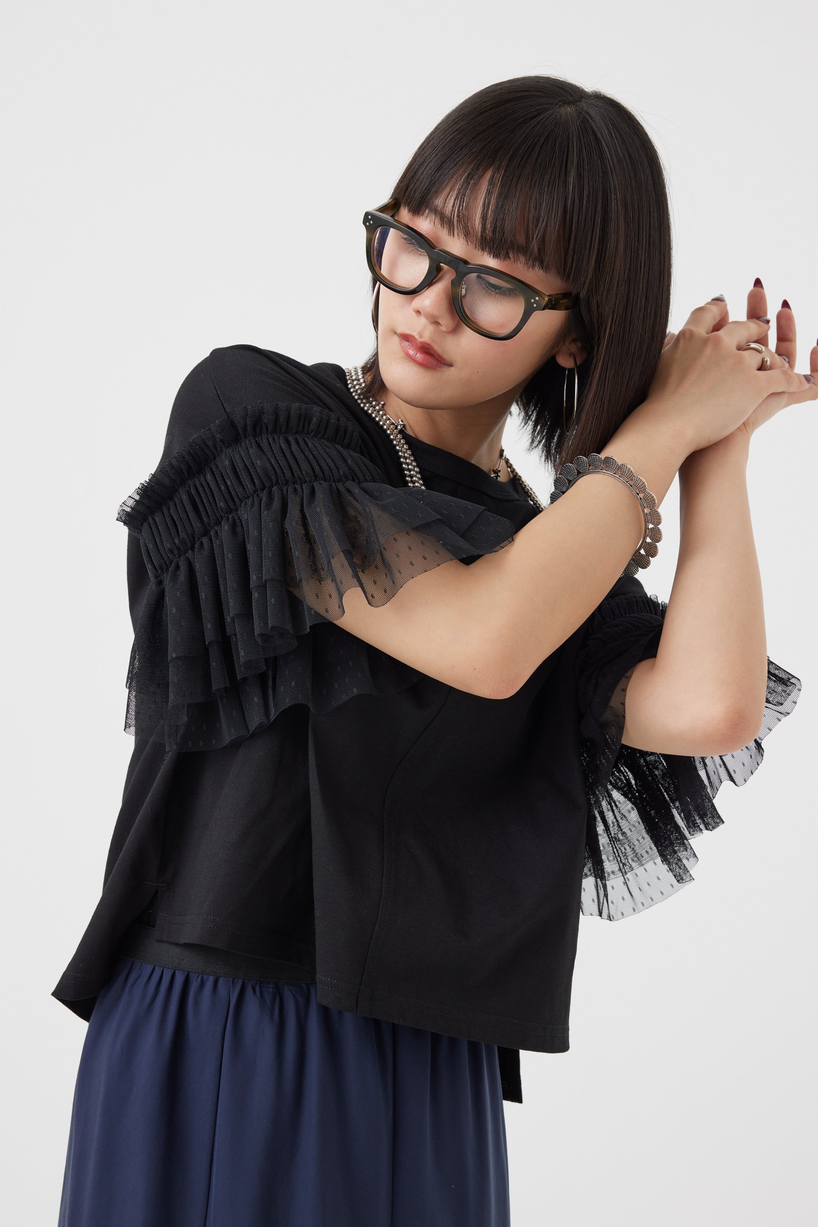 メッシュ袖Tシャツ(6251-336)