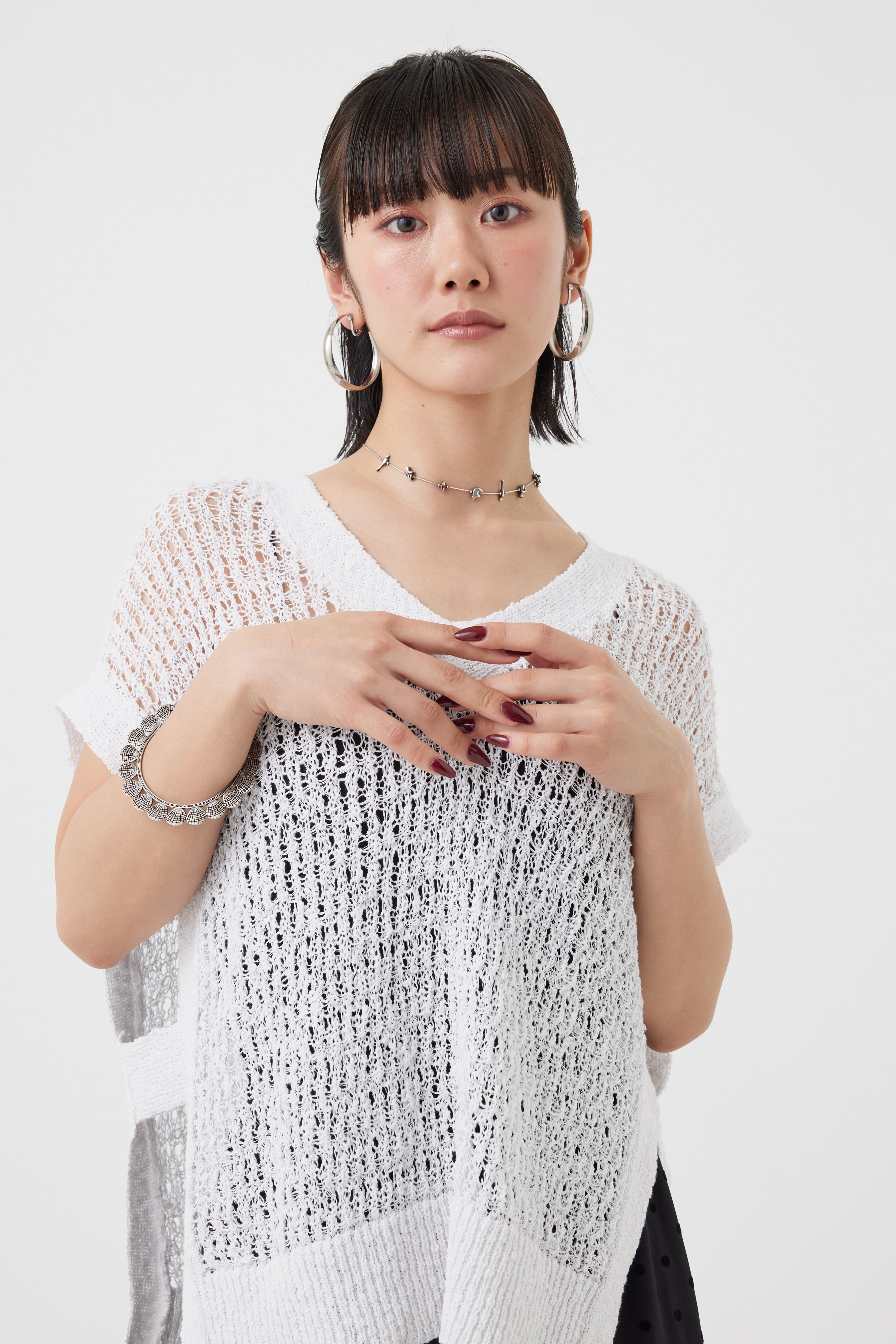 ギマ調サマーニットポンチョ(6251-350)