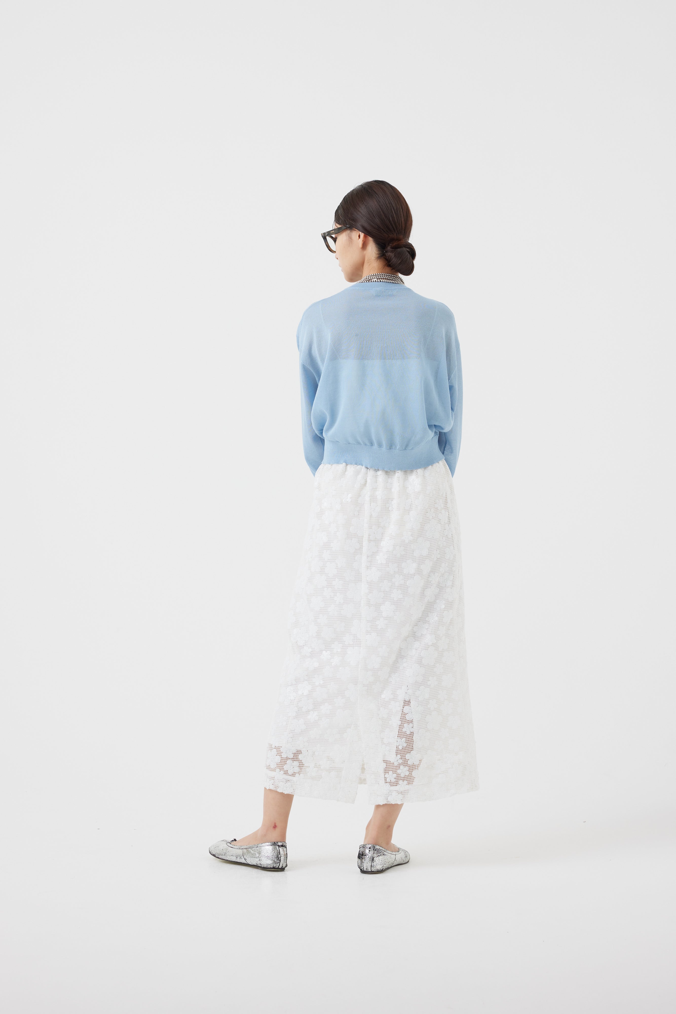 麻混ビジューカーディガン(6251-680)