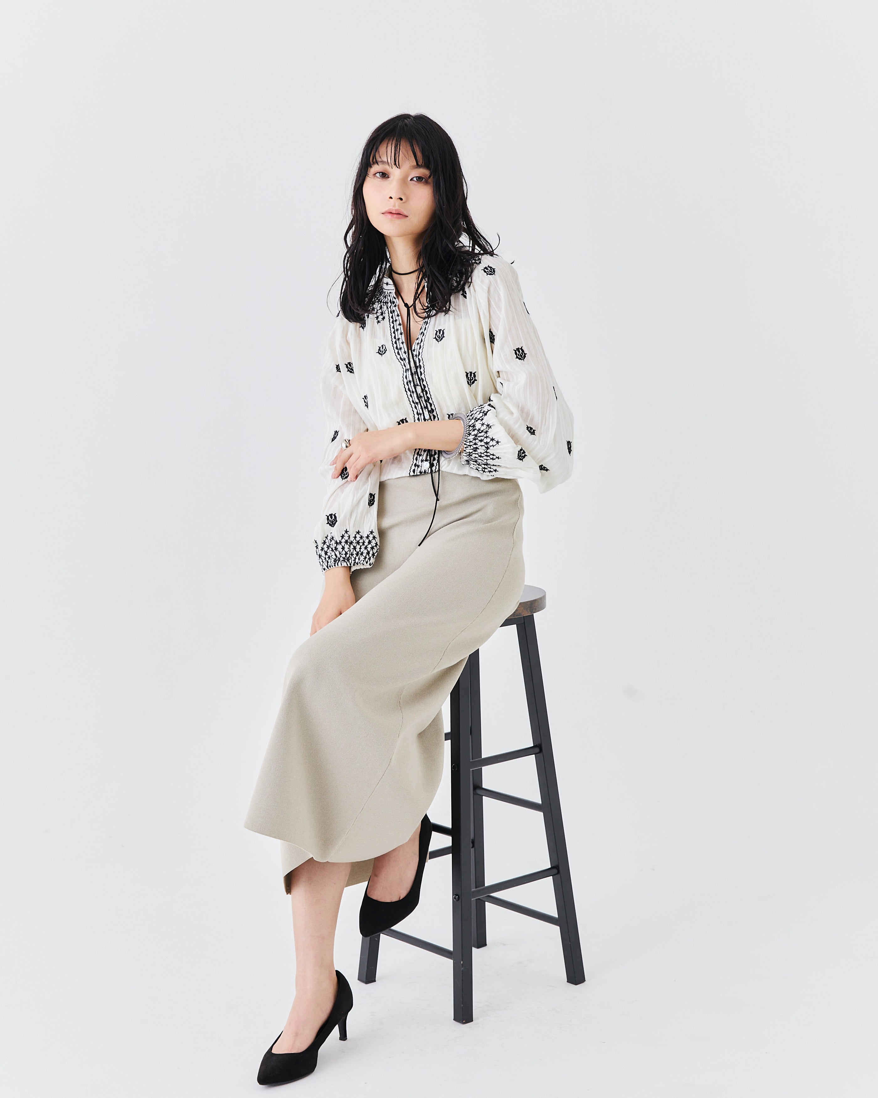 【先行予約】インド刺繍ブラウス(6265-595)