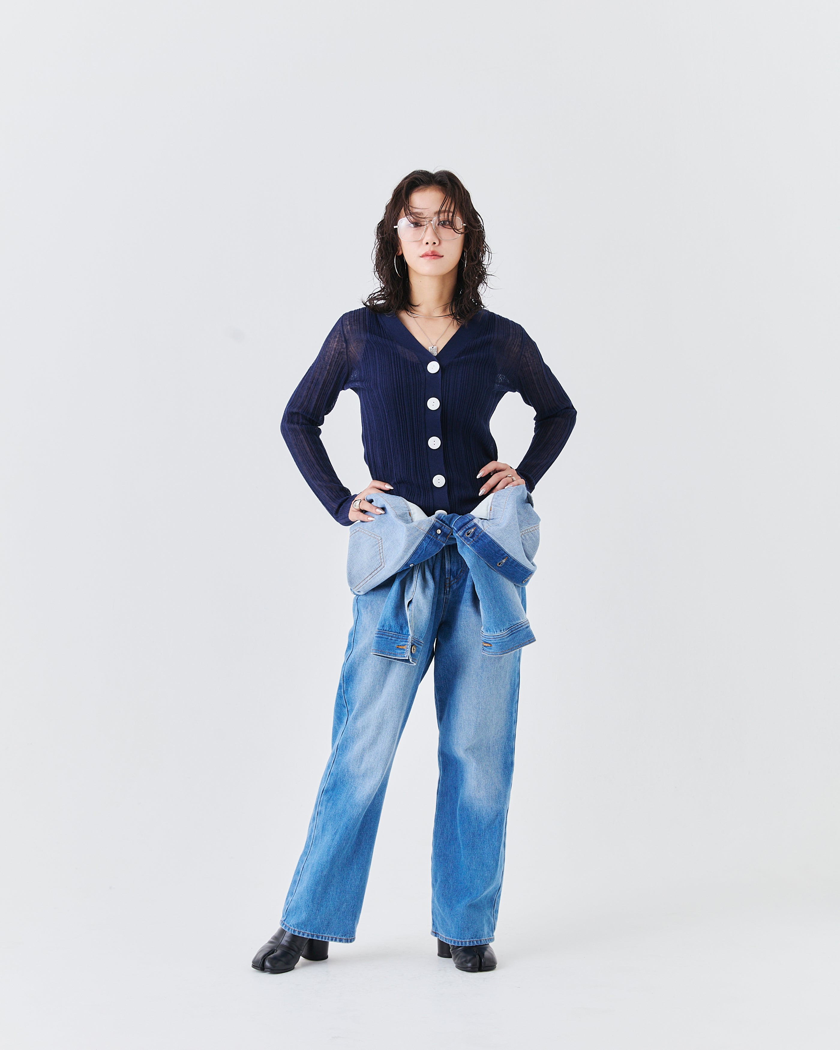 【comming soon】ランダムリブニットカーディガン(6266-340)