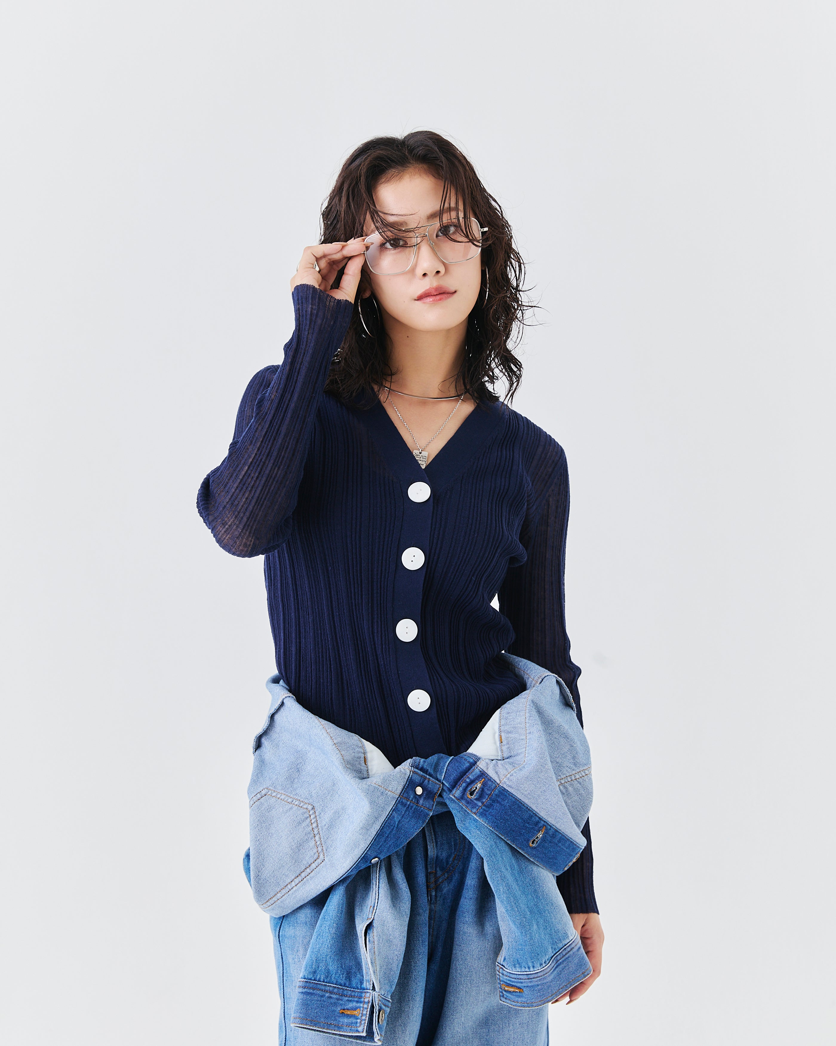 【comming soon】ランダムリブニットカーディガン(6266-340)