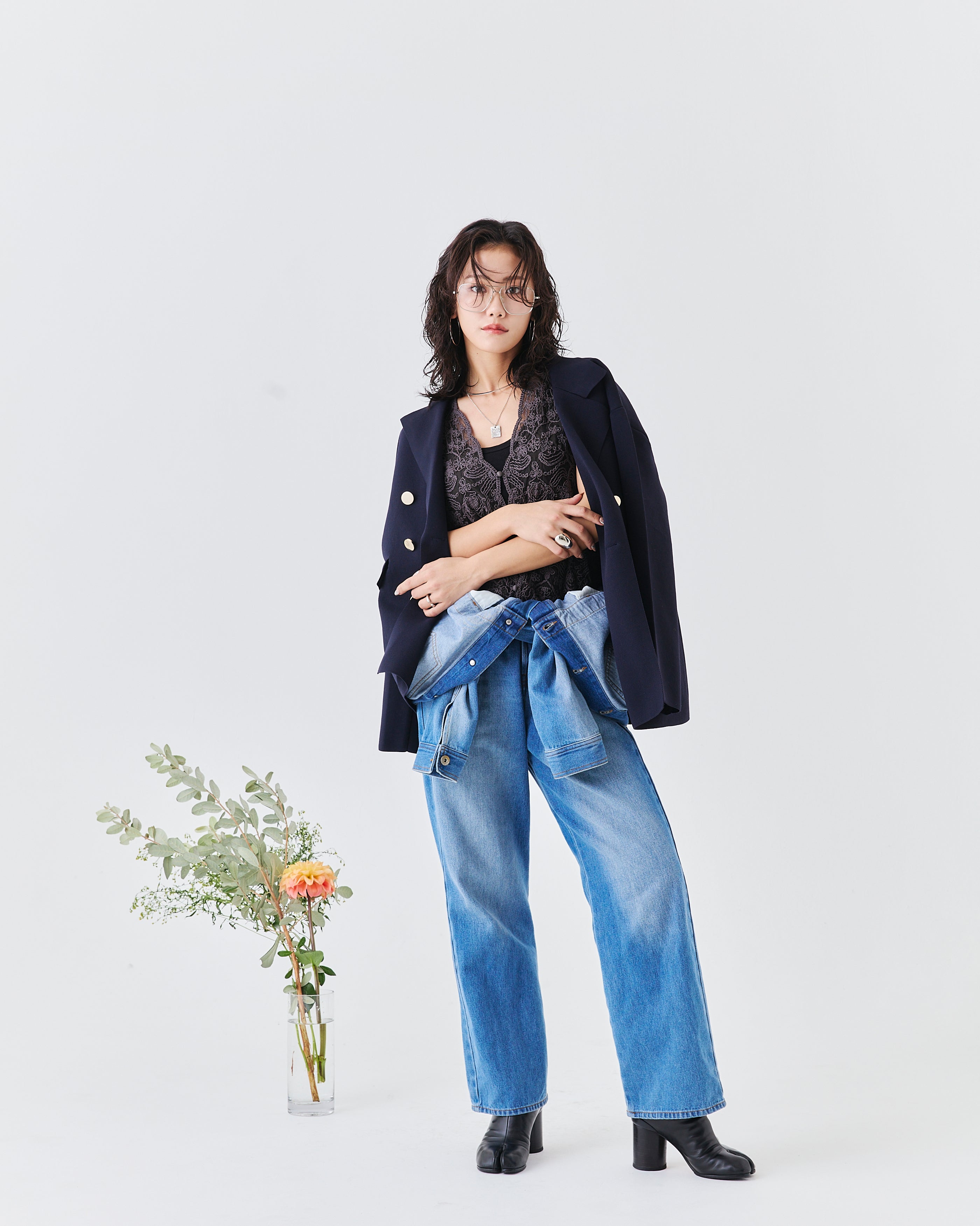 【comming soon】立体コード刺繍レース ベスト(6266-333)