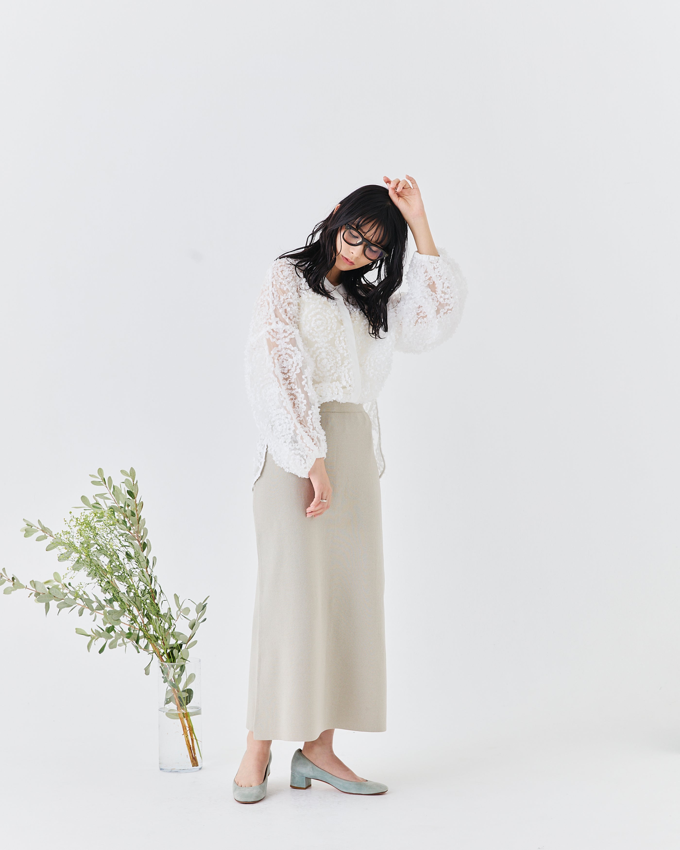 メッシュ刺繍レースブラウス(6259-482/6265-572)