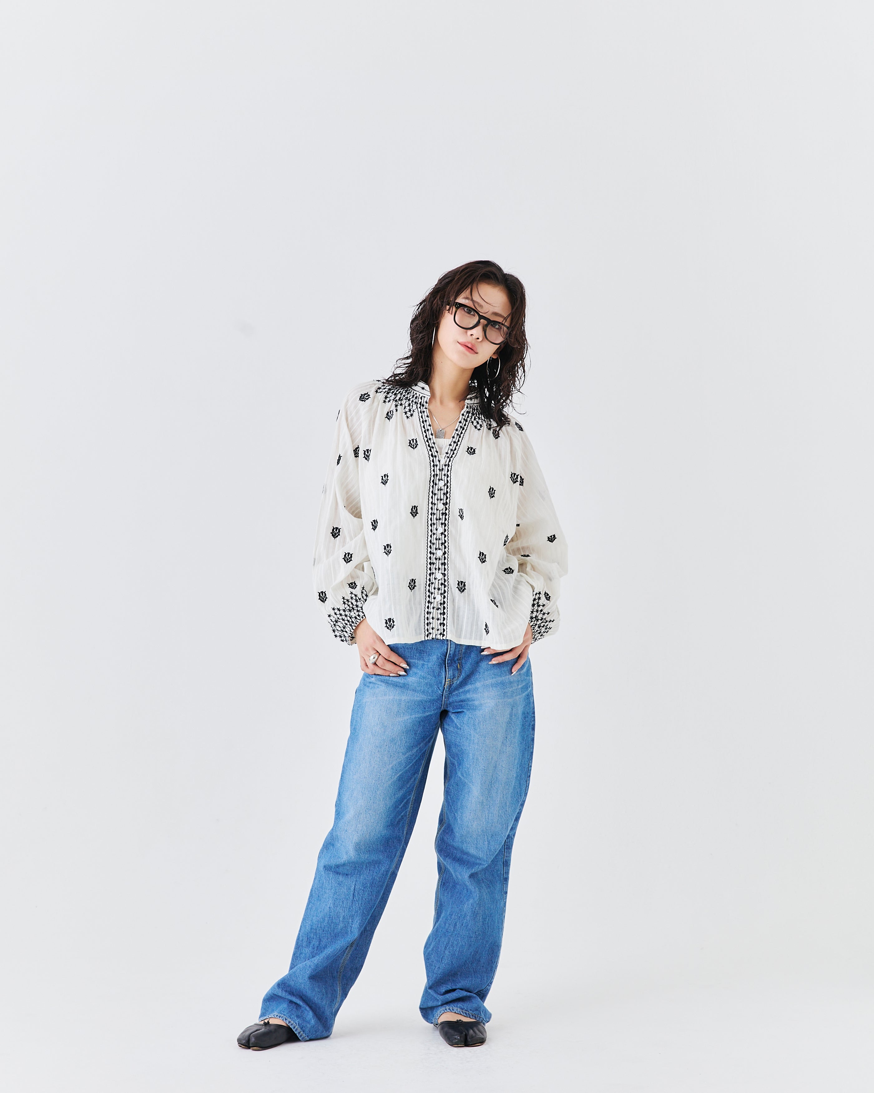 【先行予約】インド刺繍ブラウス(6265-595)