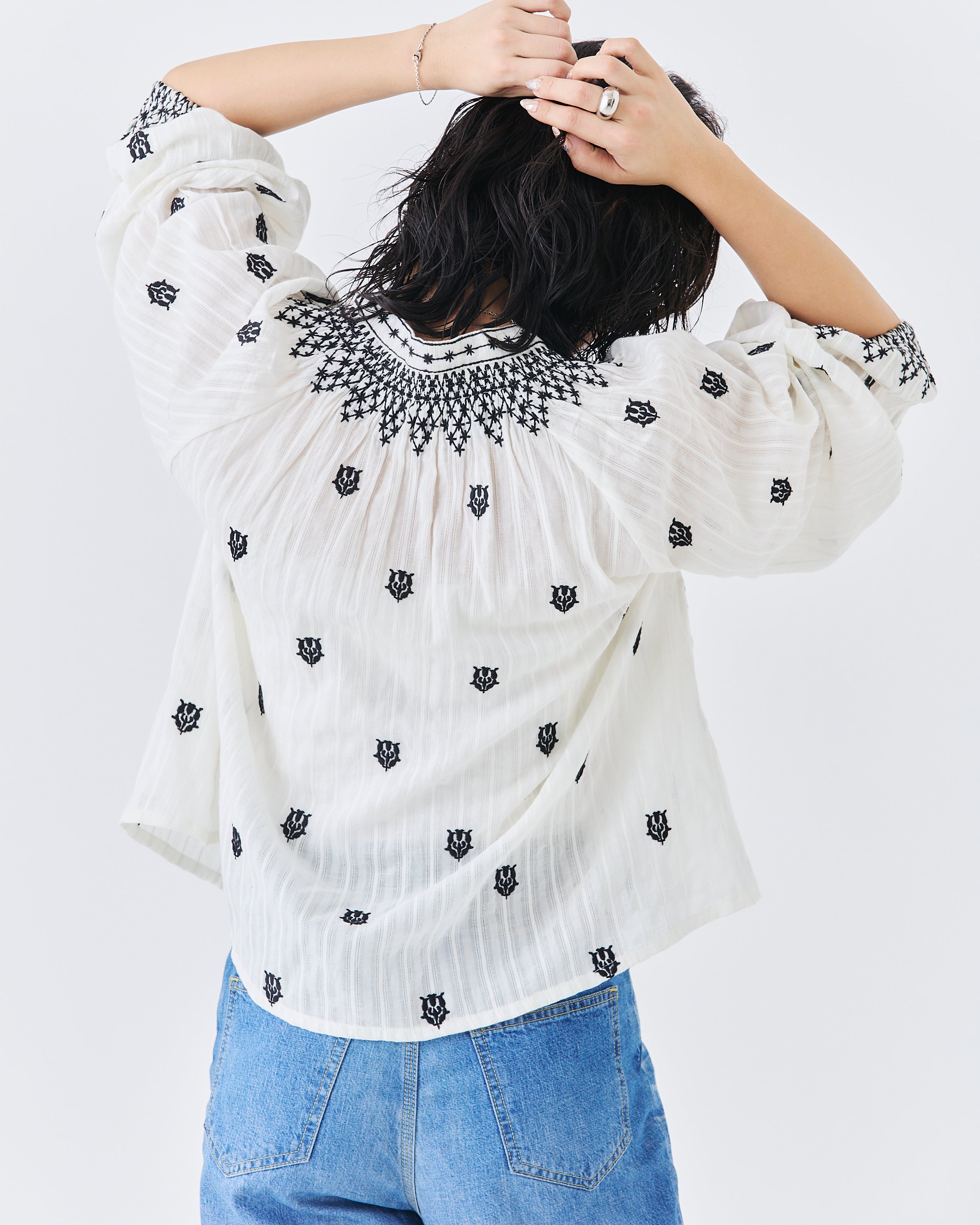 【先行予約】インド刺繍ブラウス(6265-595)