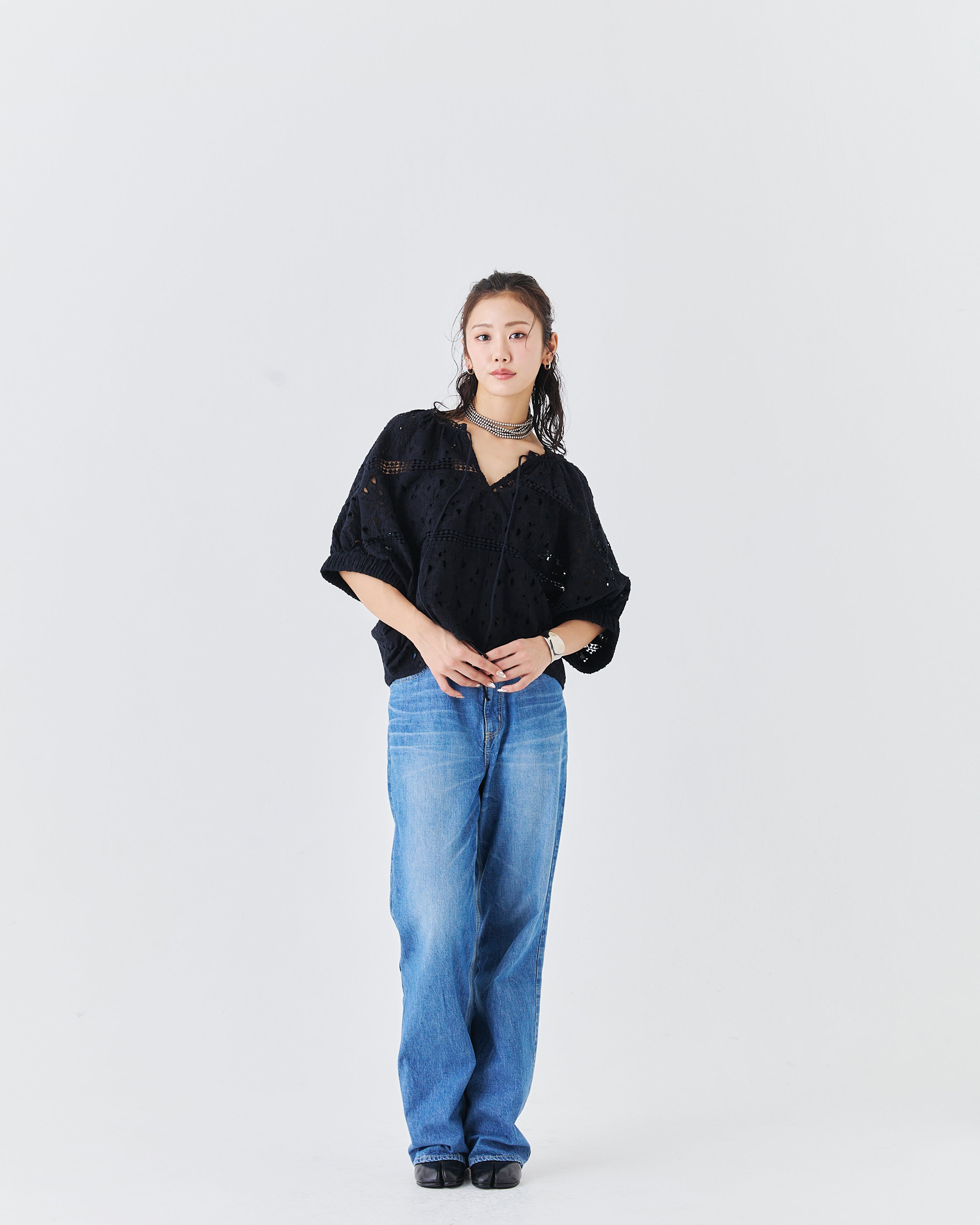 【先行予約】インドカットワークレーストップス(6265-596)