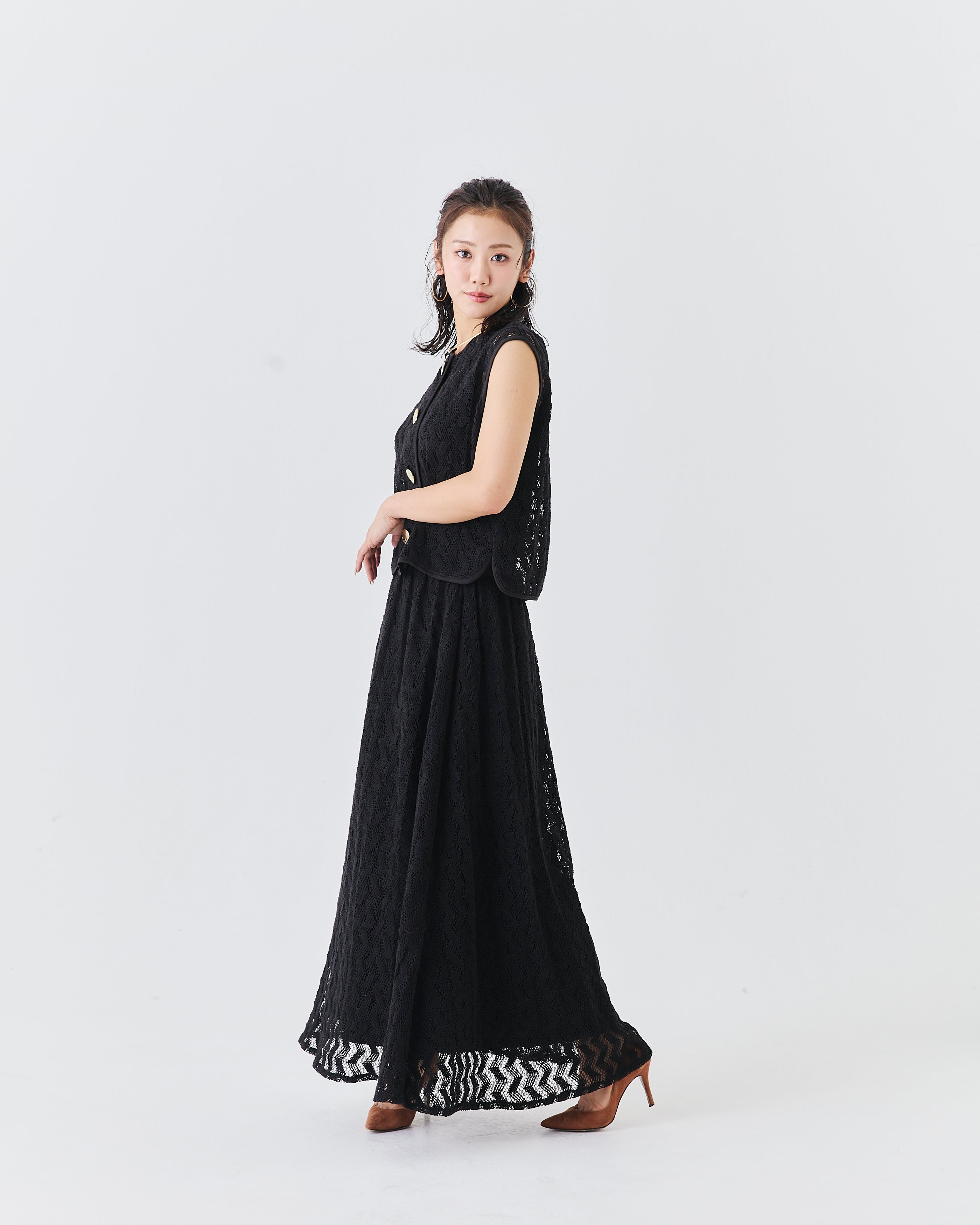 ジェオメトリックレーススカート(6265-554)