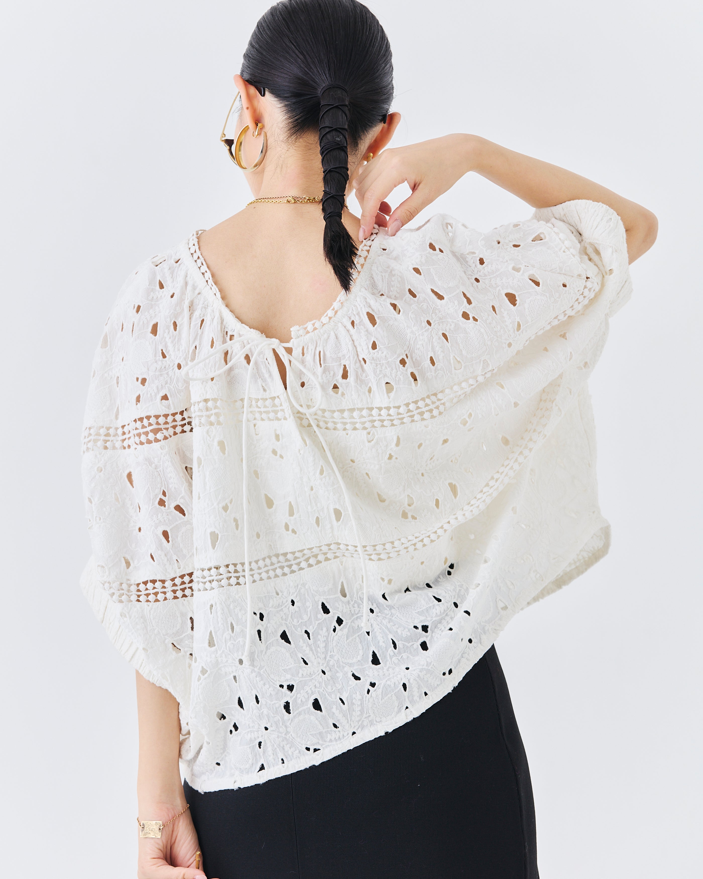 【先行予約】インドカットワークレーストップス(6265-596)