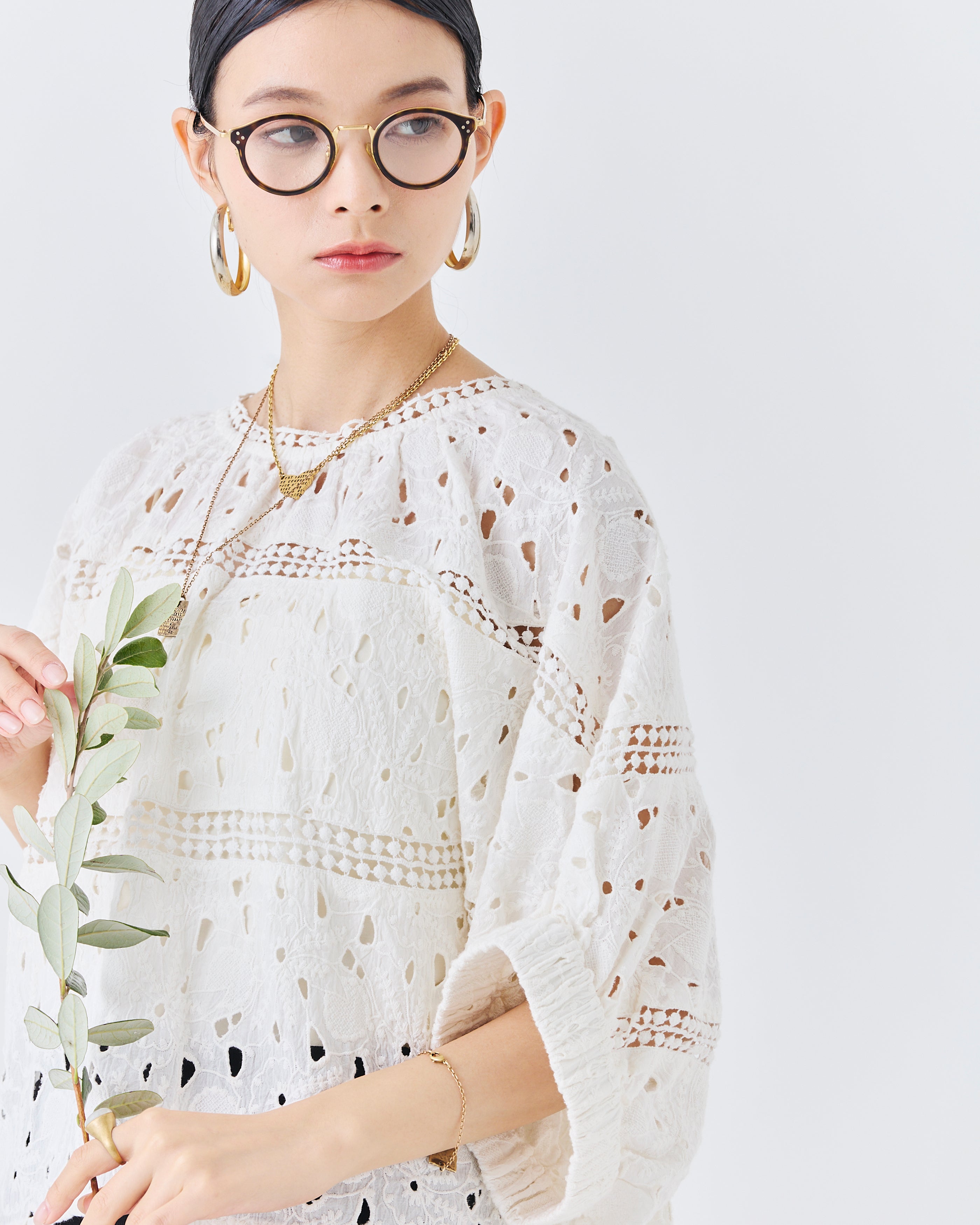 【先行予約】インドカットワークレーストップス(6265-596)