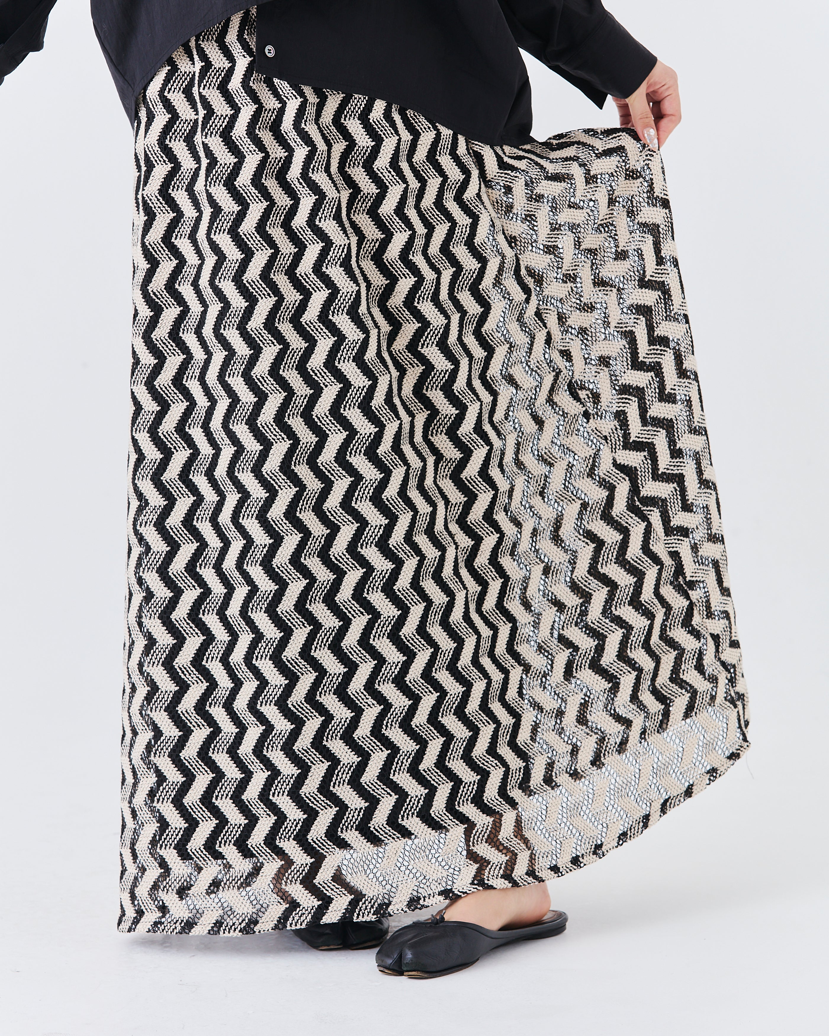 ジェオメトリックレーススカート(6265-554)