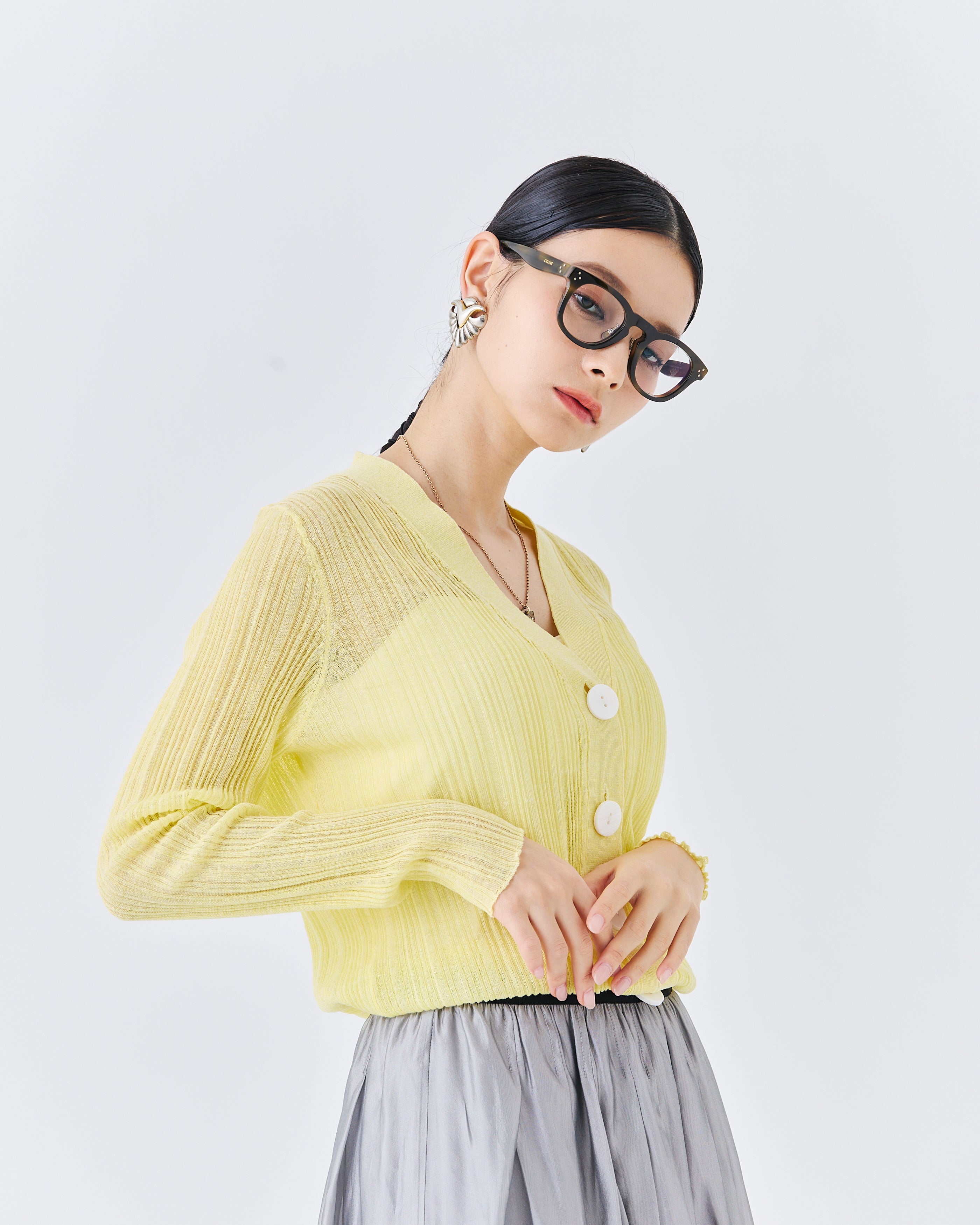 【comming soon】ランダムリブニットカーディガン(6266-340)