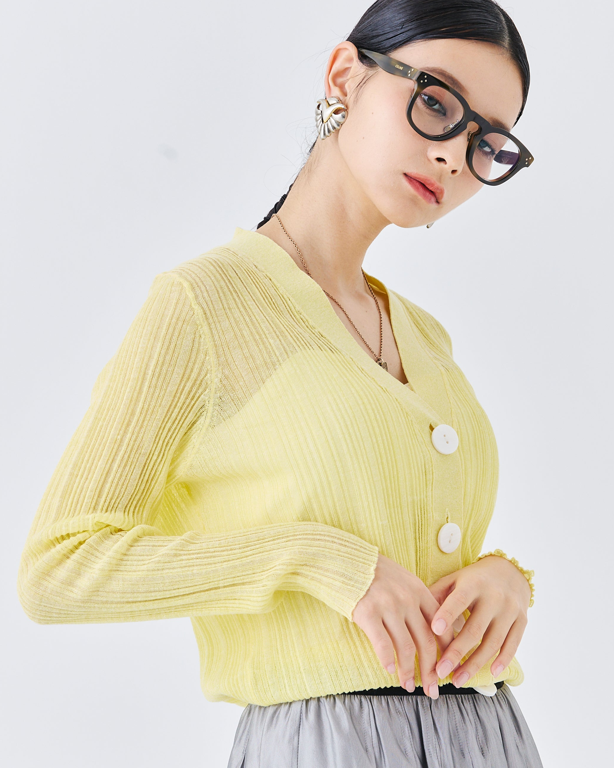 【comming soon】ランダムリブニットカーディガン(6266-340)