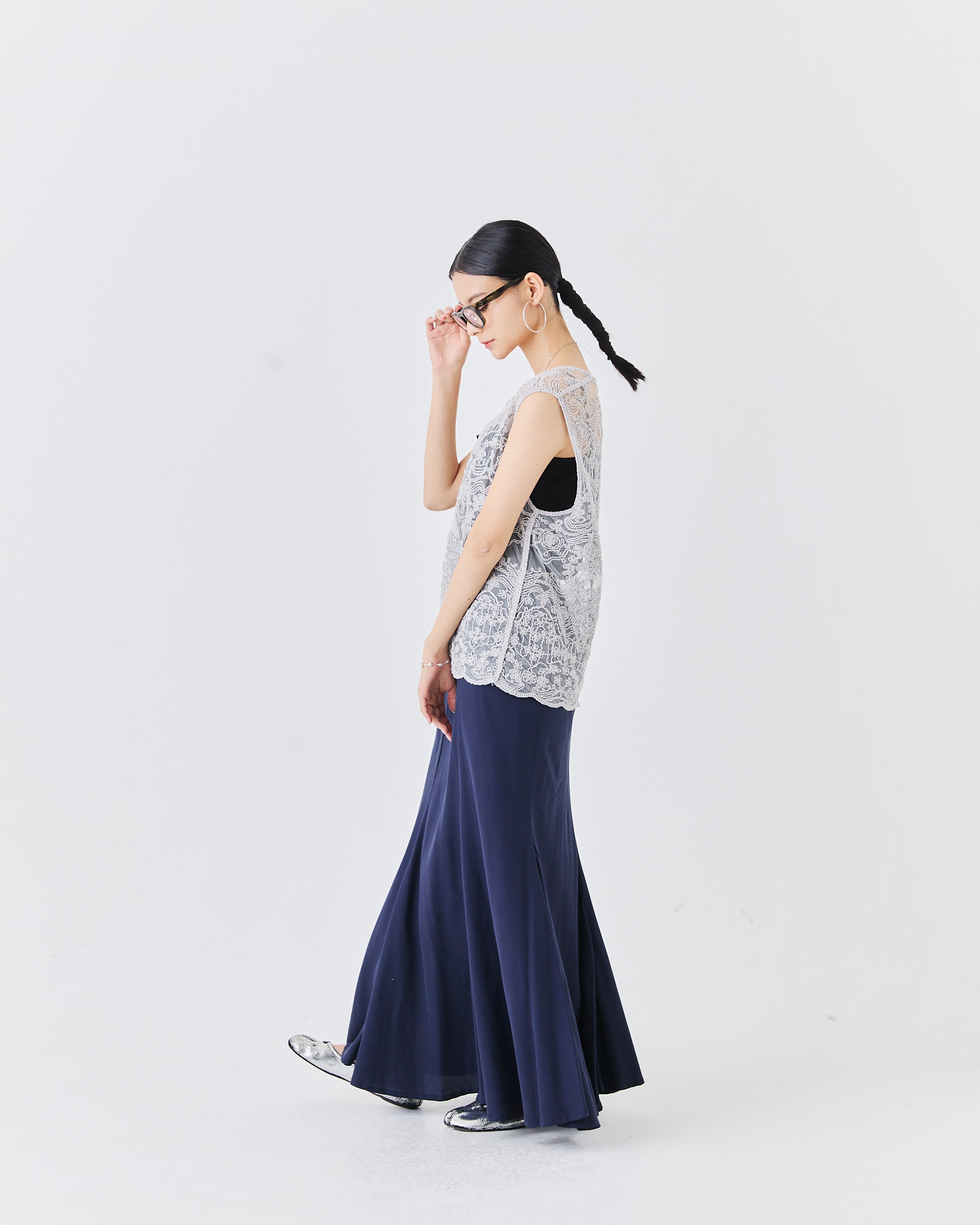 【comming soon】立体コード刺繍レース ベスト(6266-333)