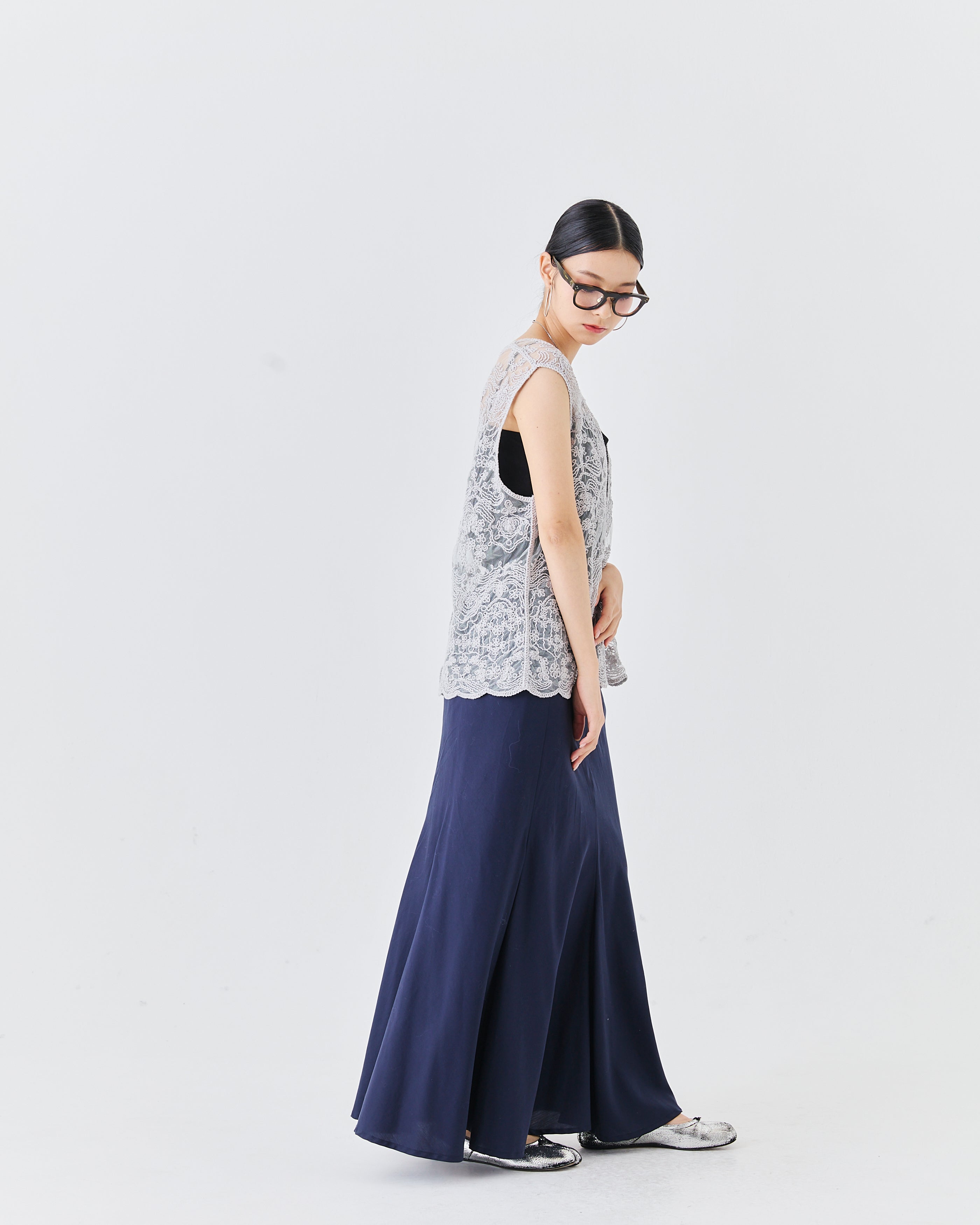 【comming soon】立体コード刺繍レース ベスト(6266-333)