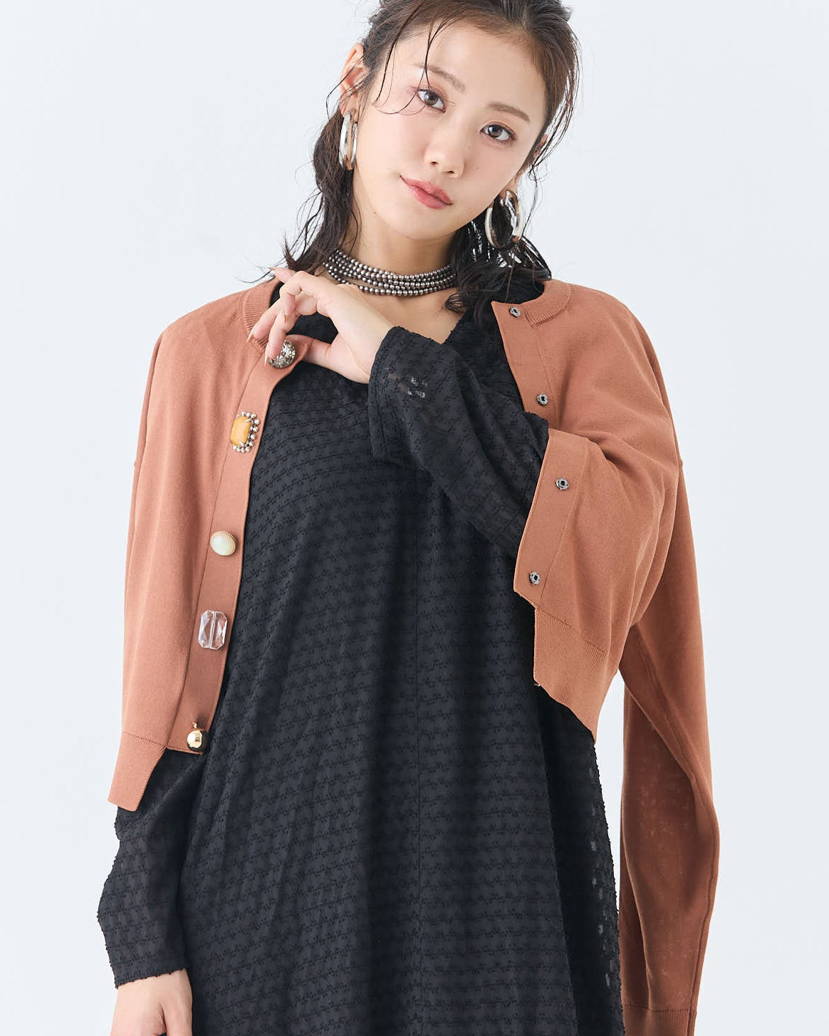 2026SSビジューカーディガン(6265-685)