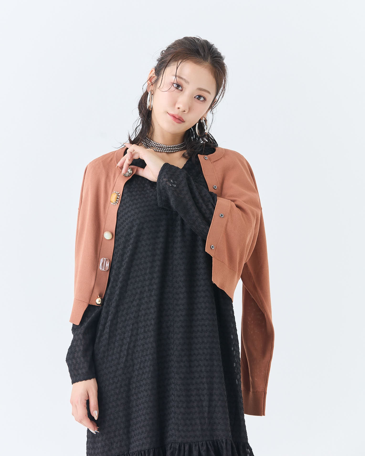 【予約終了】2026SSビジューカーディガン(6265-685)