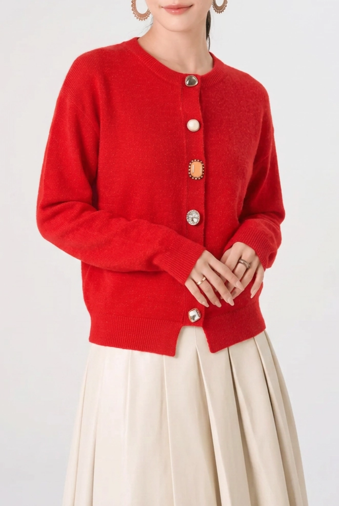 フェルテッドビジューカーディガン(6271-692)