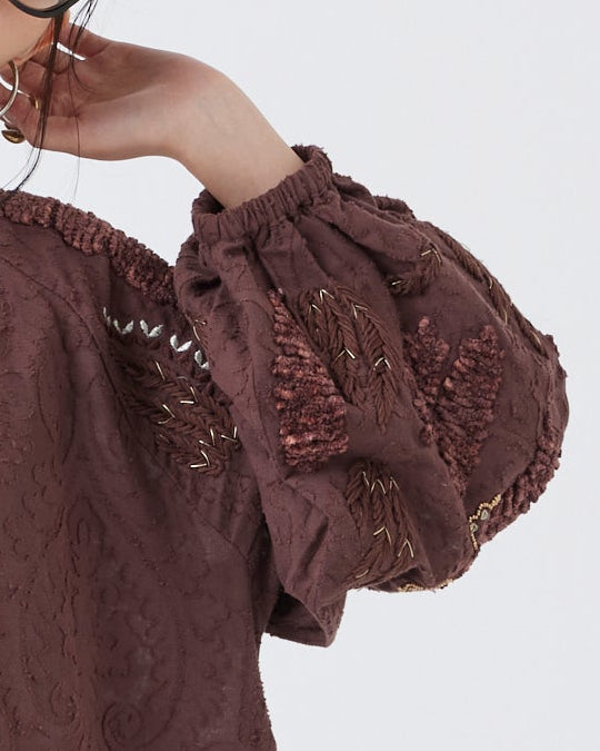テクニカル刺繍ジャガードワンピース（6264-545）