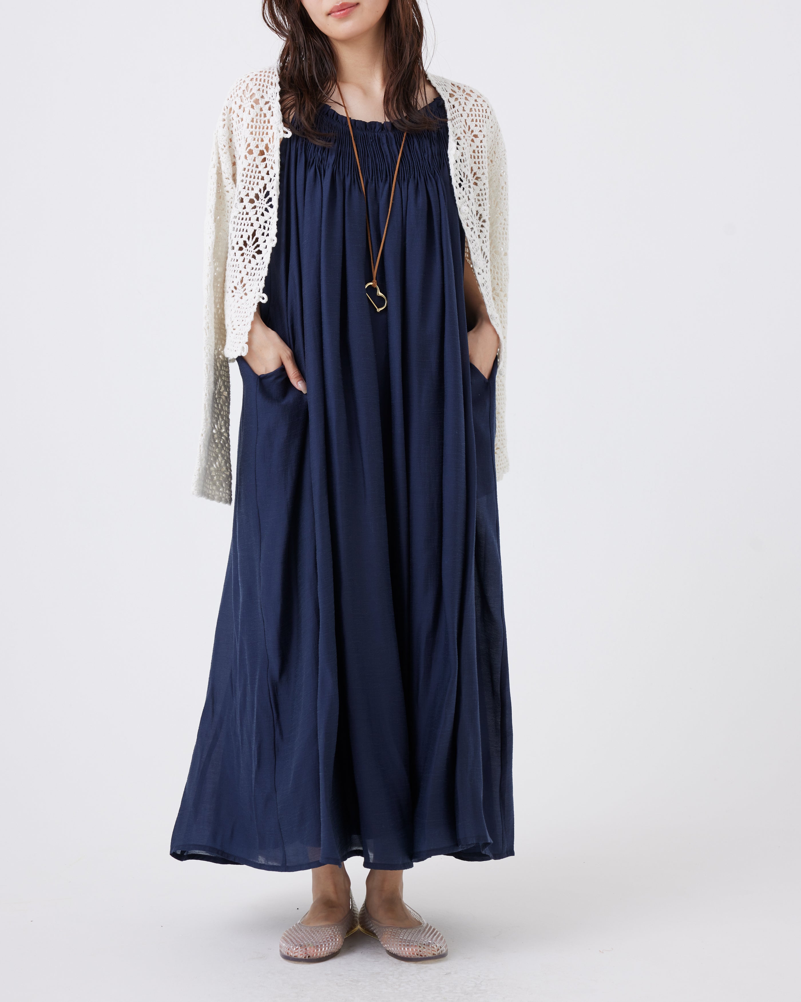 ハンド編みクロシェットカーディガン(6265-597)
