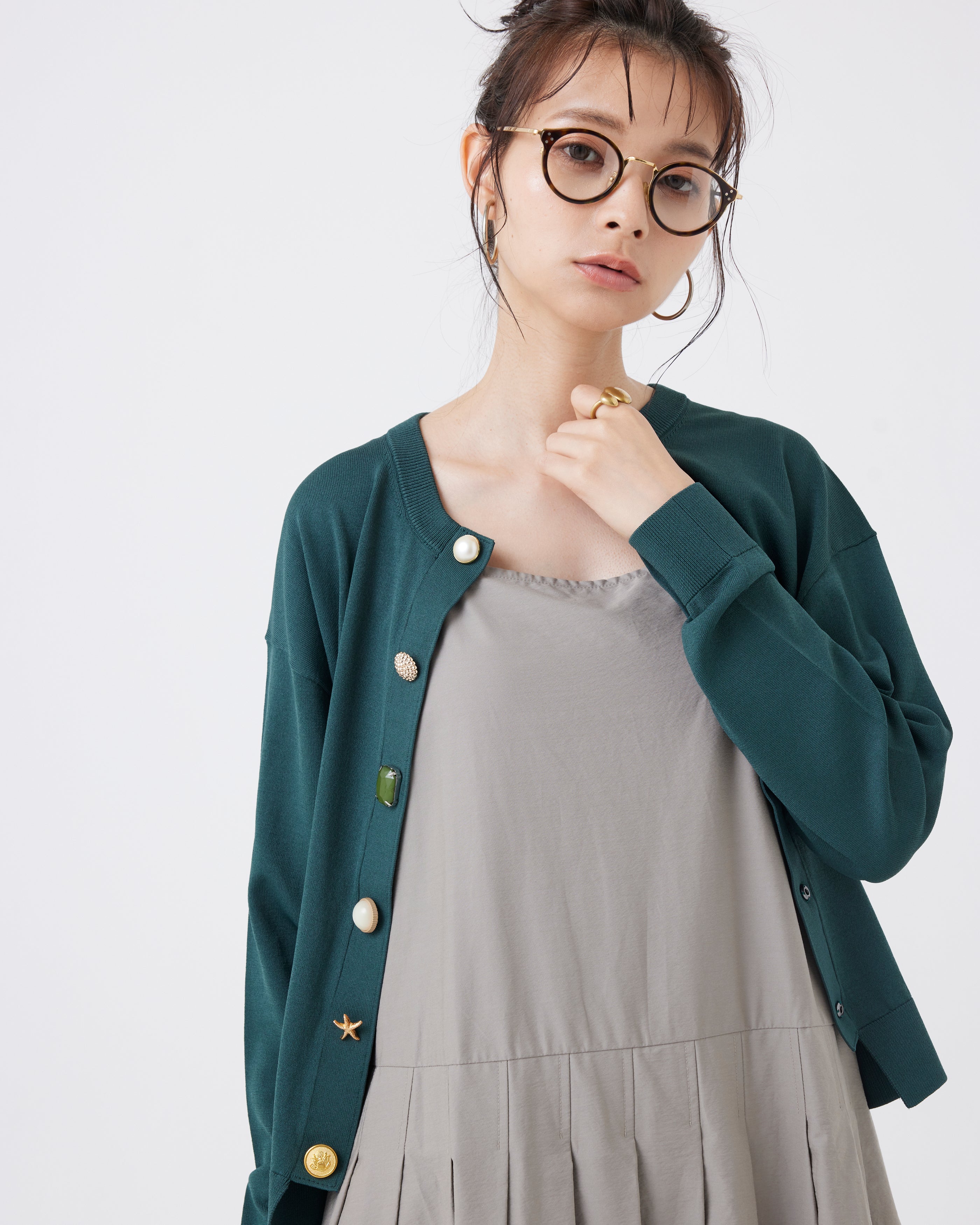 [定番]ビジューカーディガン(6260-693)