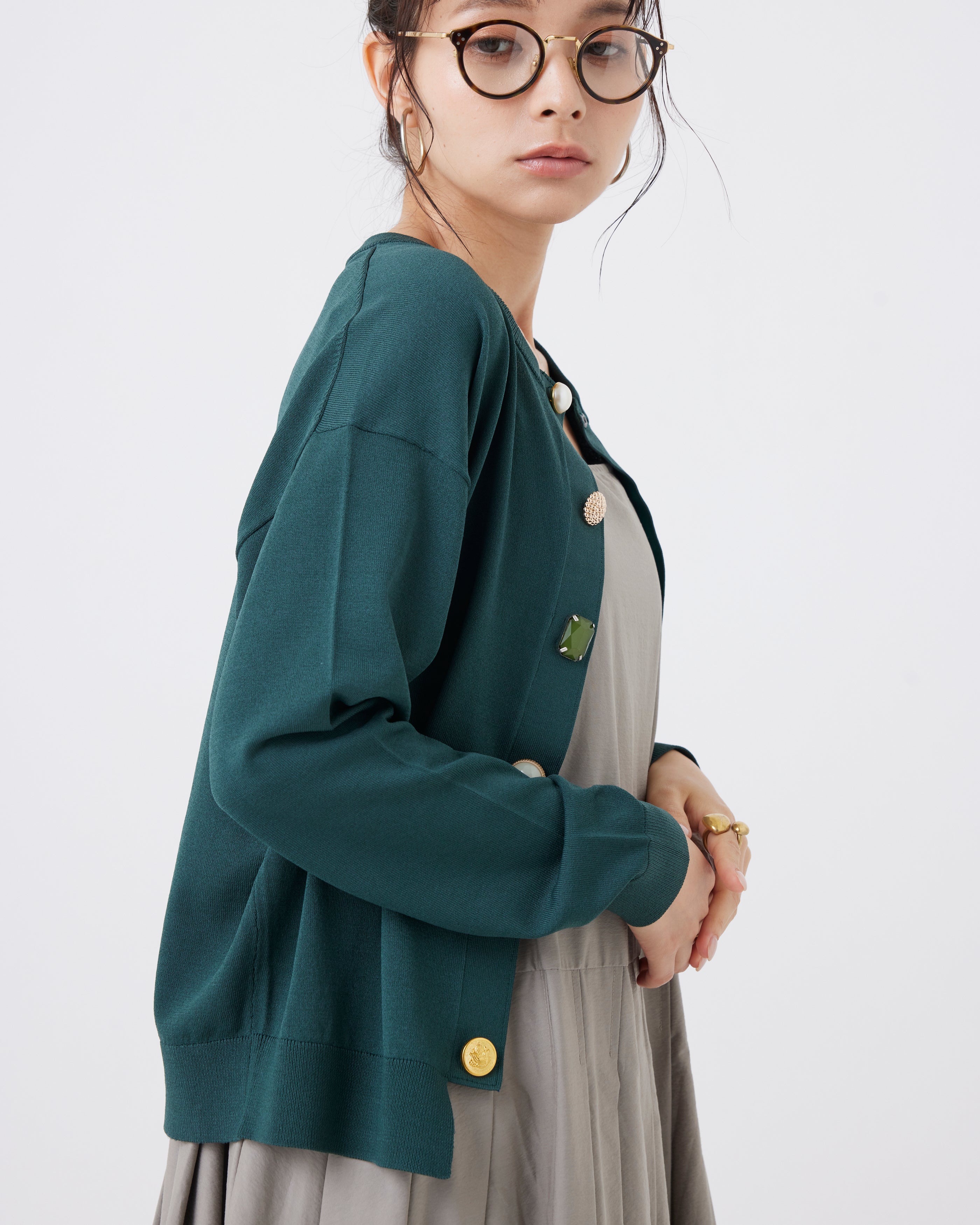 [定番]ビジューカーディガン(6260-693)