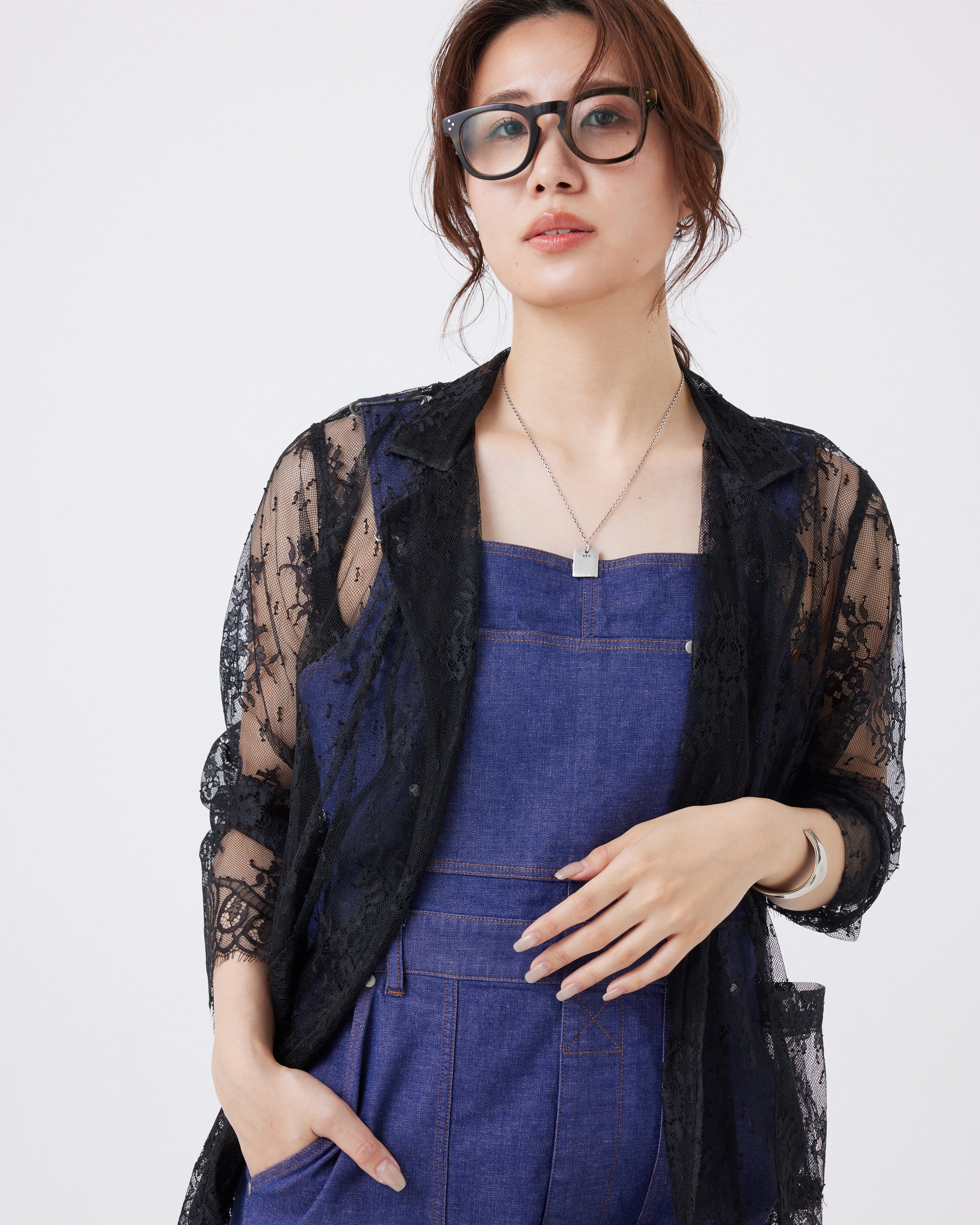 【予約】フローラルラッセルレースジャケット(6267-397)