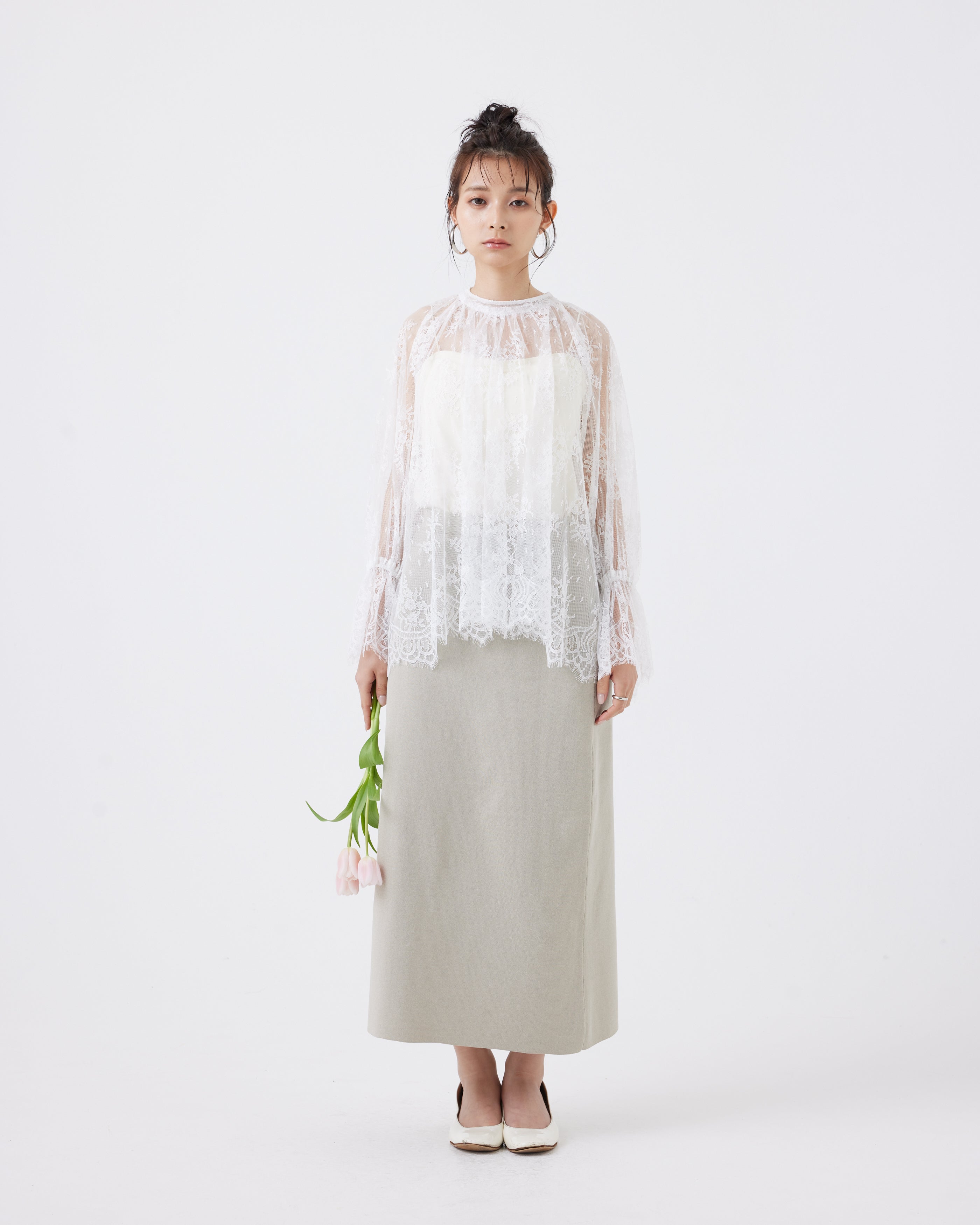 フローラルラッセルレースブラウス(6267-396)