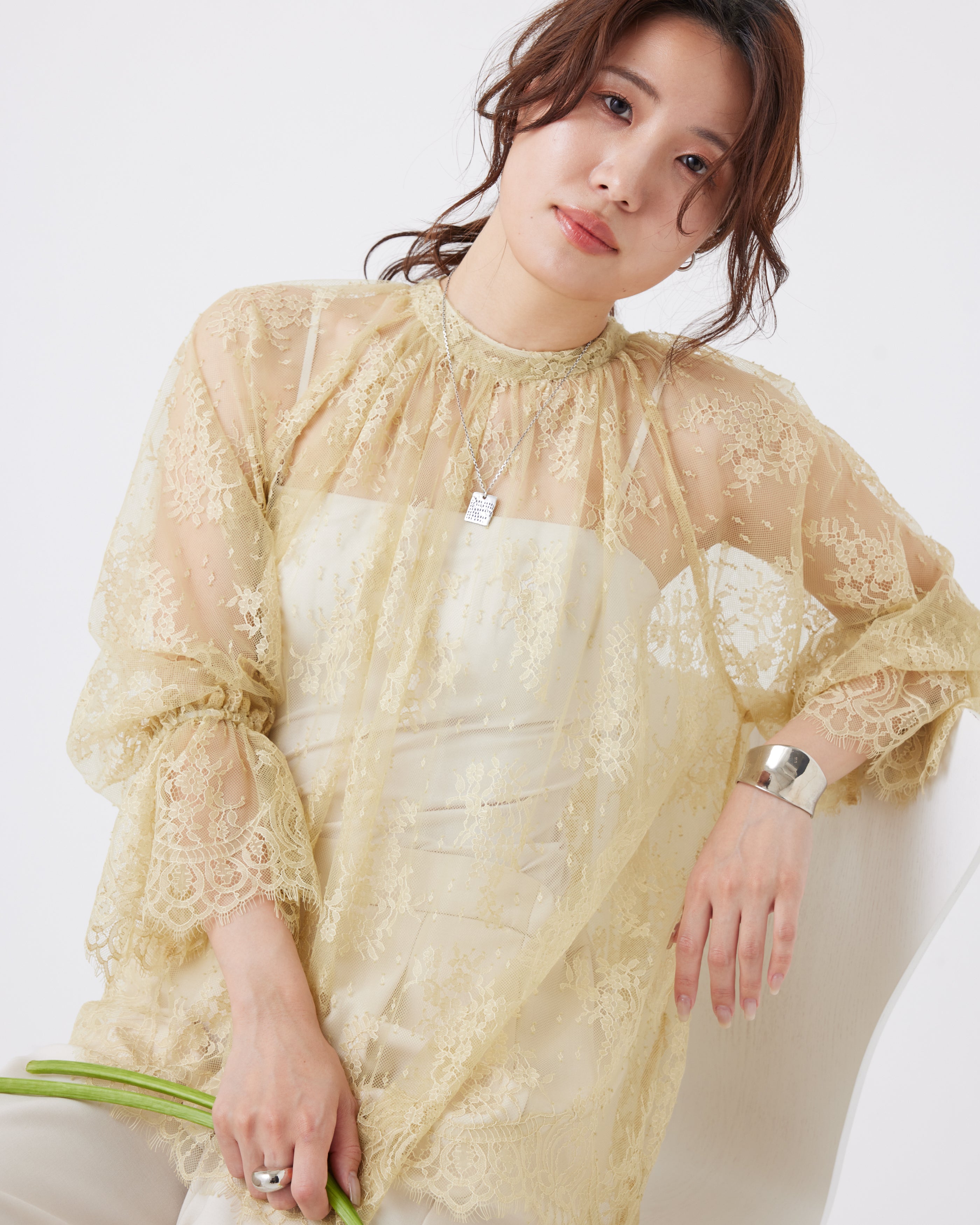 フローラルラッセルレースブラウス(6267-396)
